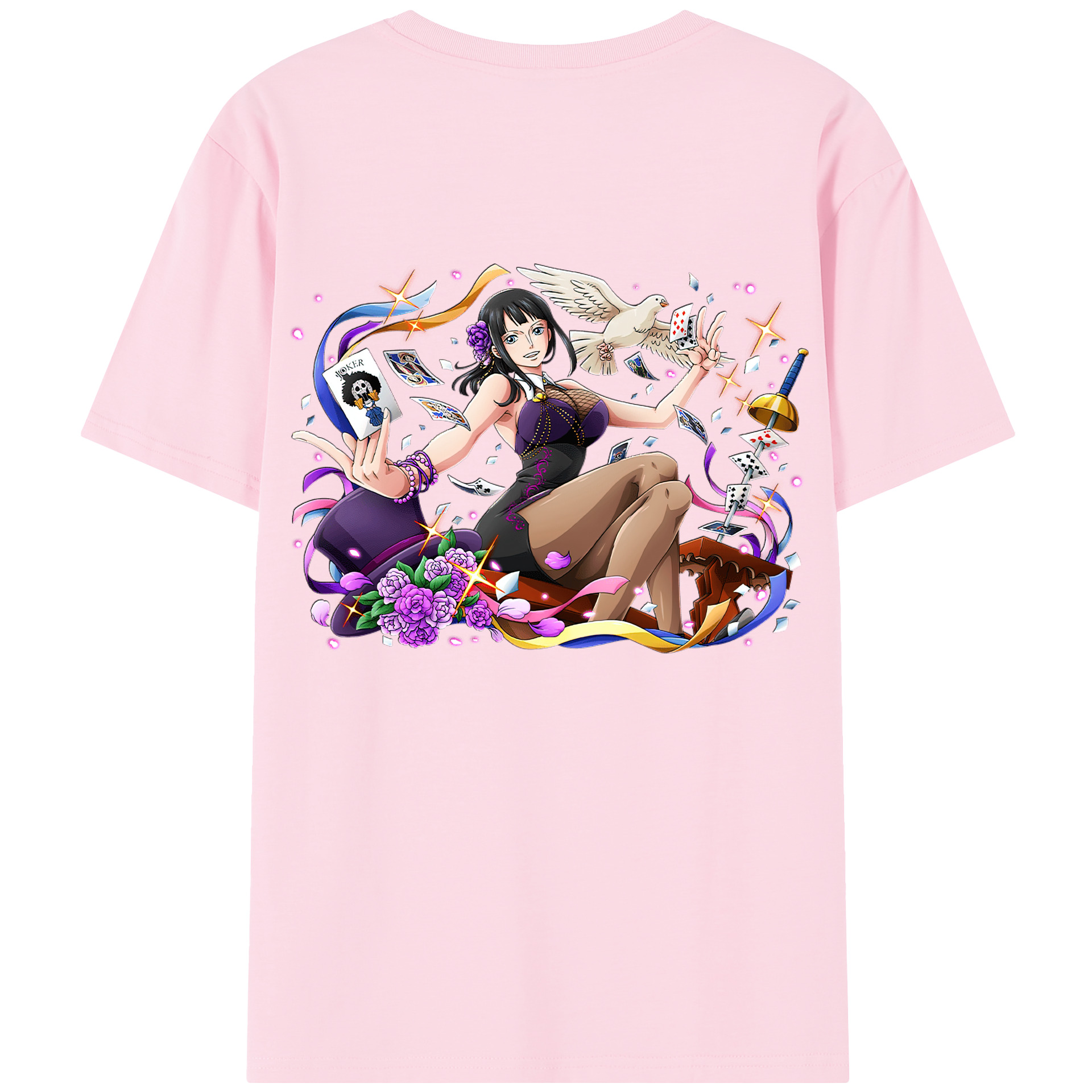 ワンピース ニコ・ロビン ONE PIECE Nico Robin 綿100％半袖Tシャツ（背面プリント）