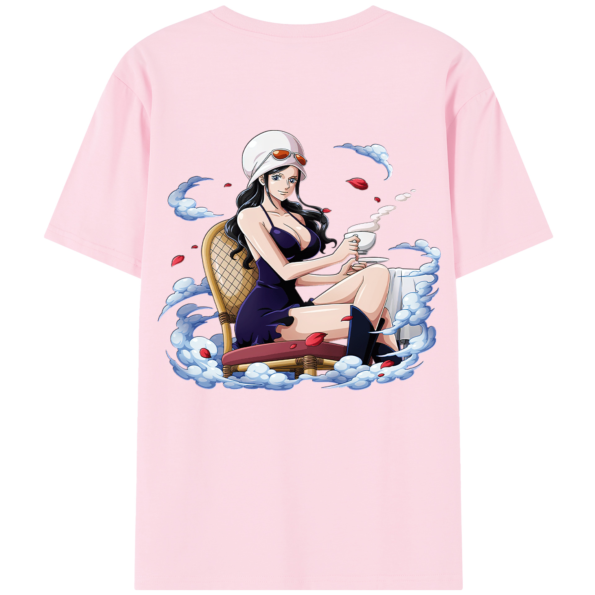 ワンピース ニコ・ロビン ONE PIECE Nico Robin 綿100％半袖Tシャツ（背面プリント）