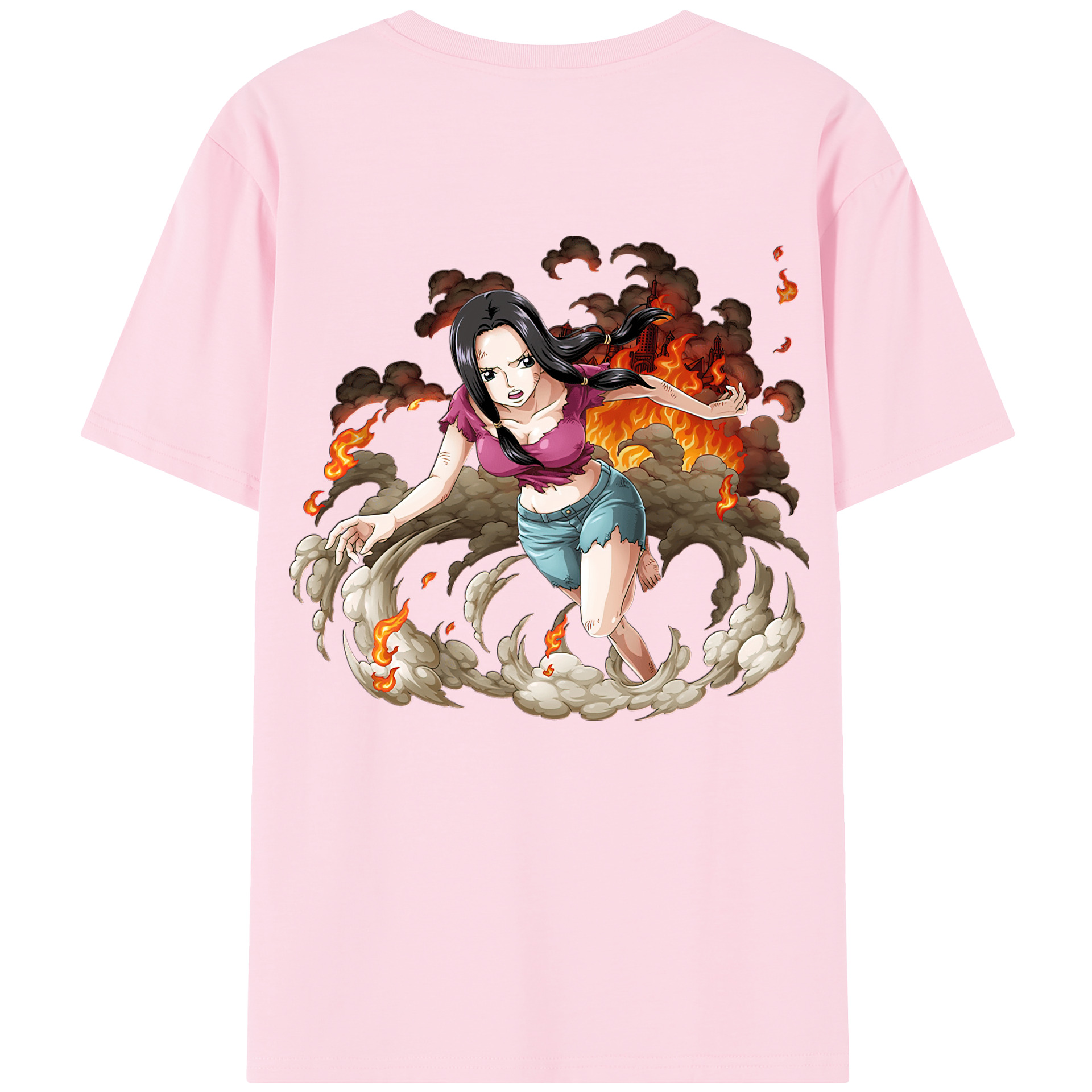 ワンピース ニコ・ロビン ONE PIECE Nico Robin 綿100％半袖Tシャツ（背面プリント）