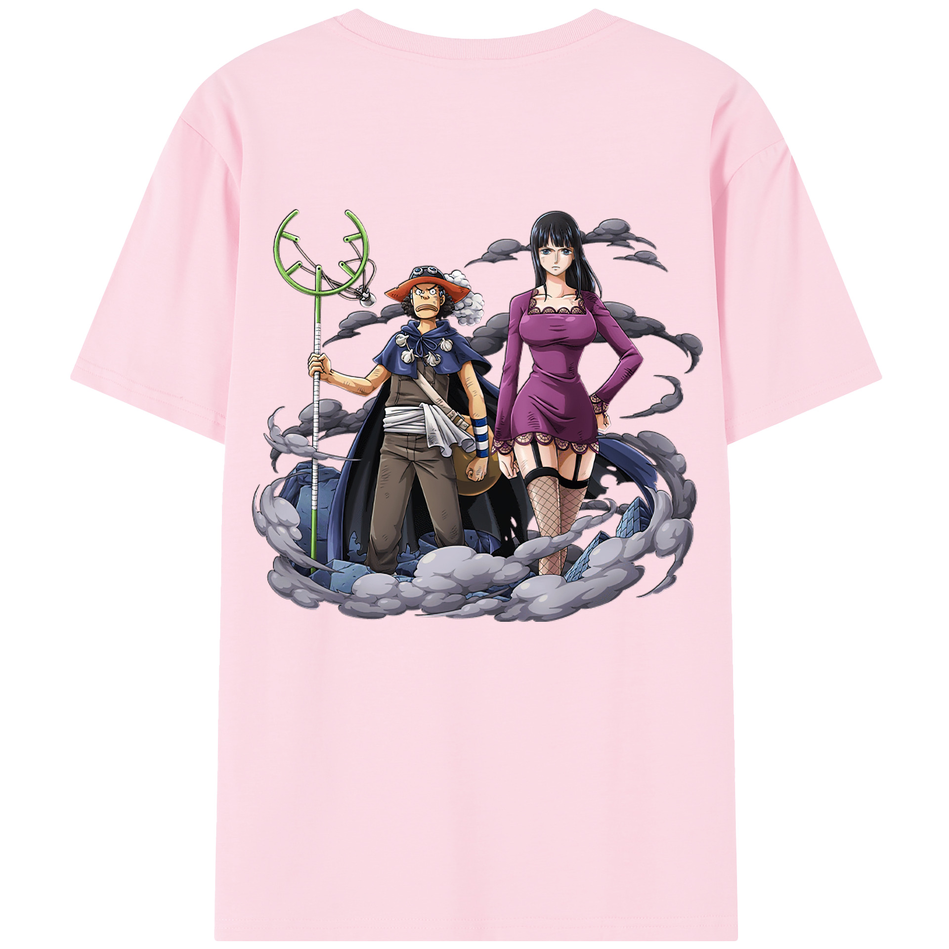 ワンピース ニコ・ロビン ONE PIECE Nico Robin 綿100％半袖Tシャツ（背面プリント）