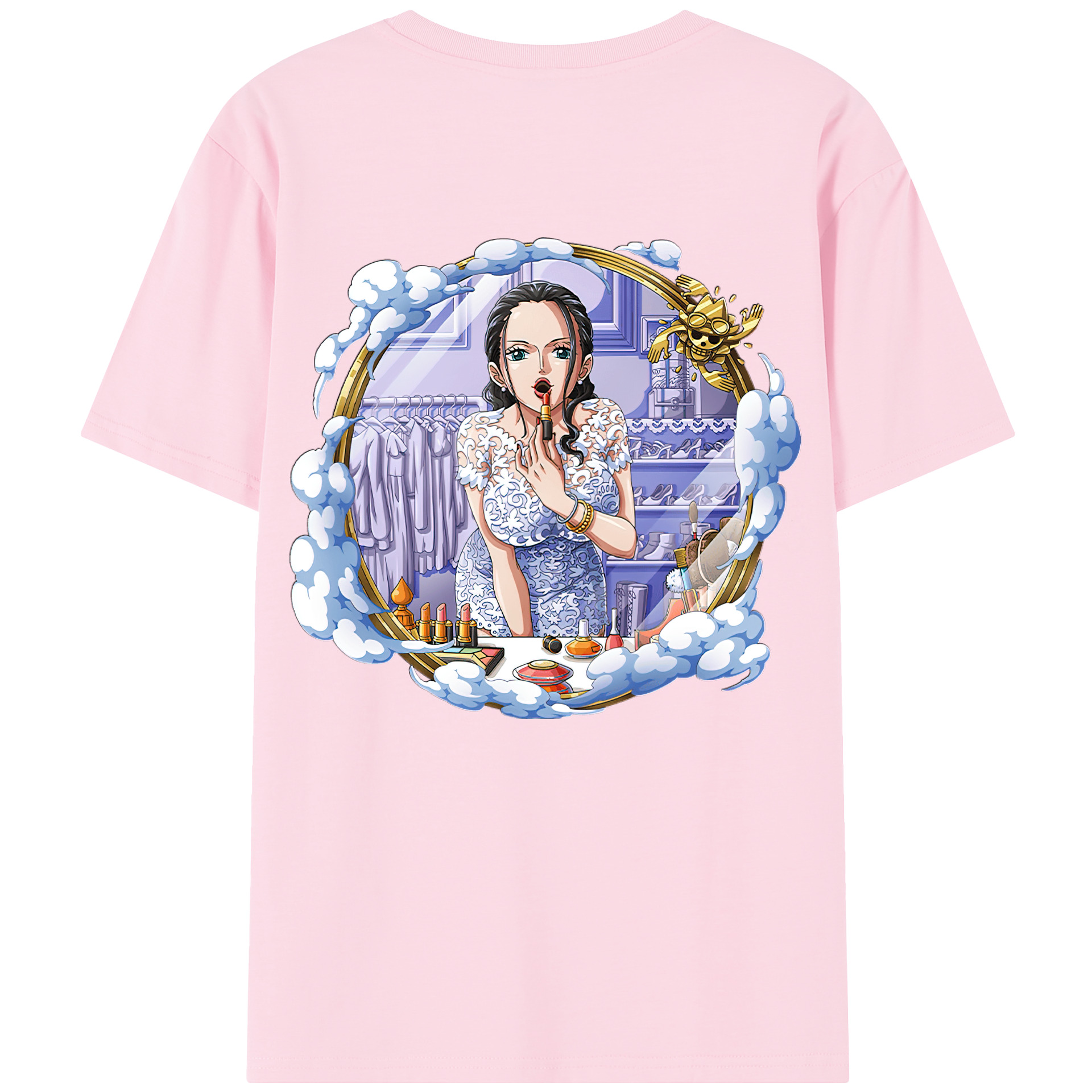 ワンピース ニコ・ロビン ONE PIECE Nico Robin 綿100％半袖Tシャツ（背面プリント）