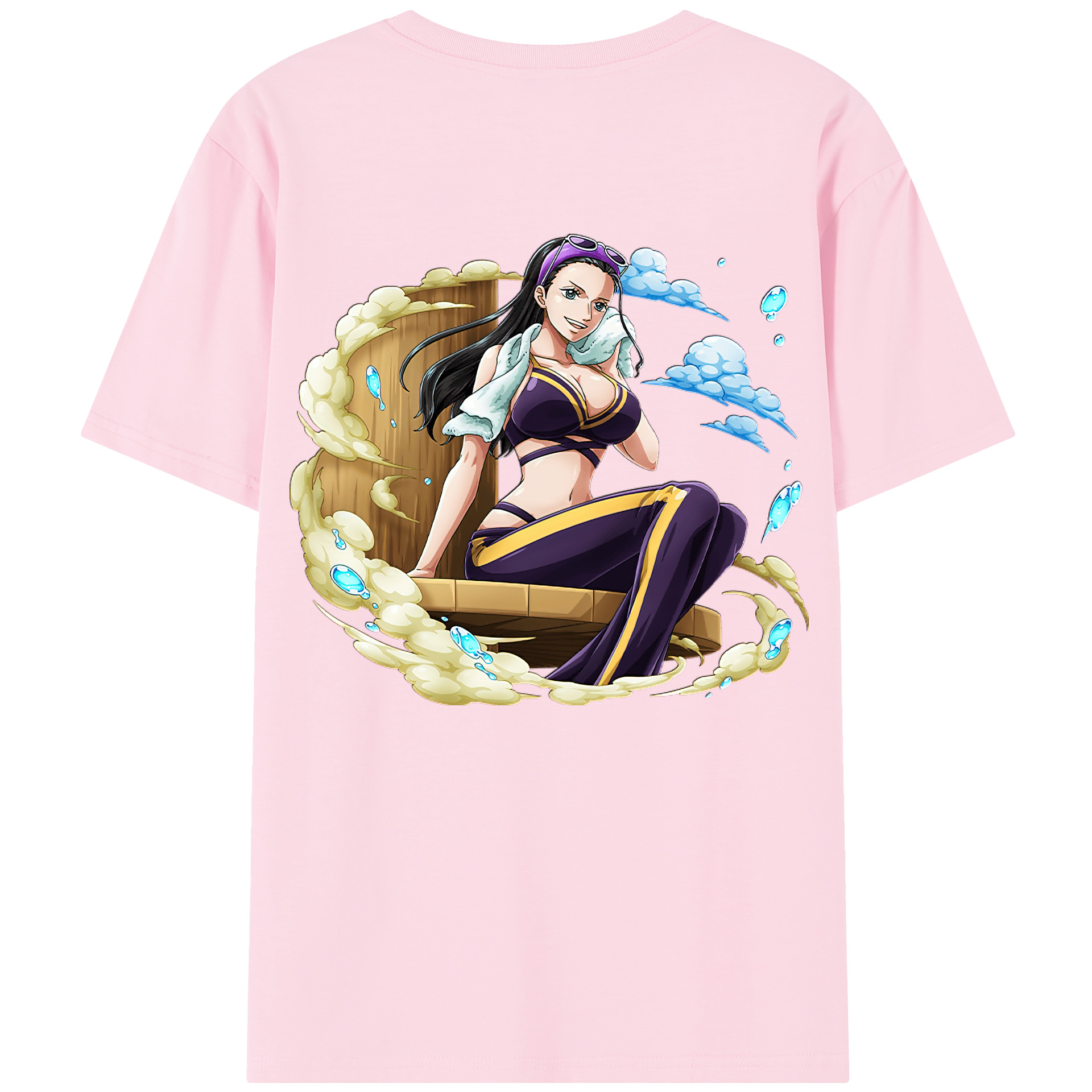 ワンピース ニコ・ロビン ONE PIECE Nico Robin 綿100％半袖Tシャツ（背面プリント）