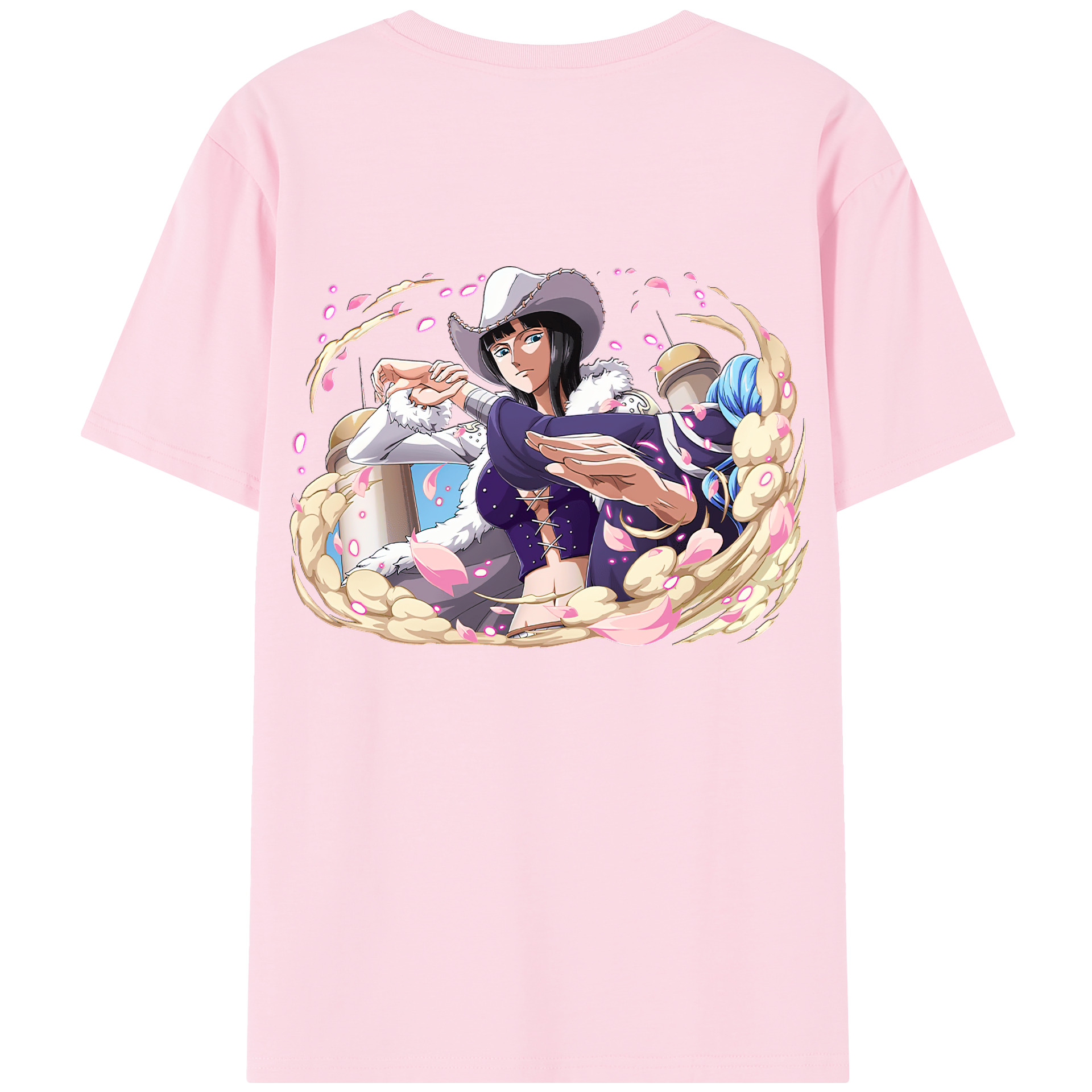 ワンピース ニコ・ロビン ONE PIECE Nico Robin 綿100％半袖Tシャツ（背面プリント）