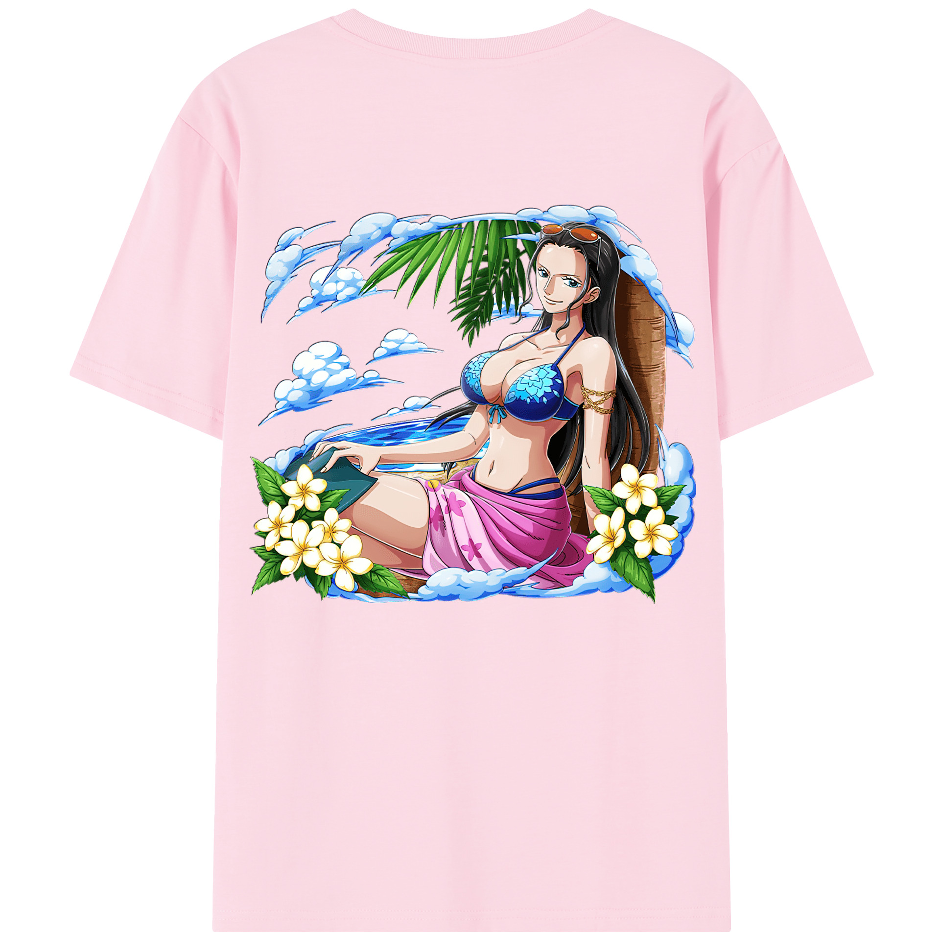 ワンピース ニコ・ロビン ONE PIECE Nico Robin 綿100％半袖Tシャツ（背面プリント）