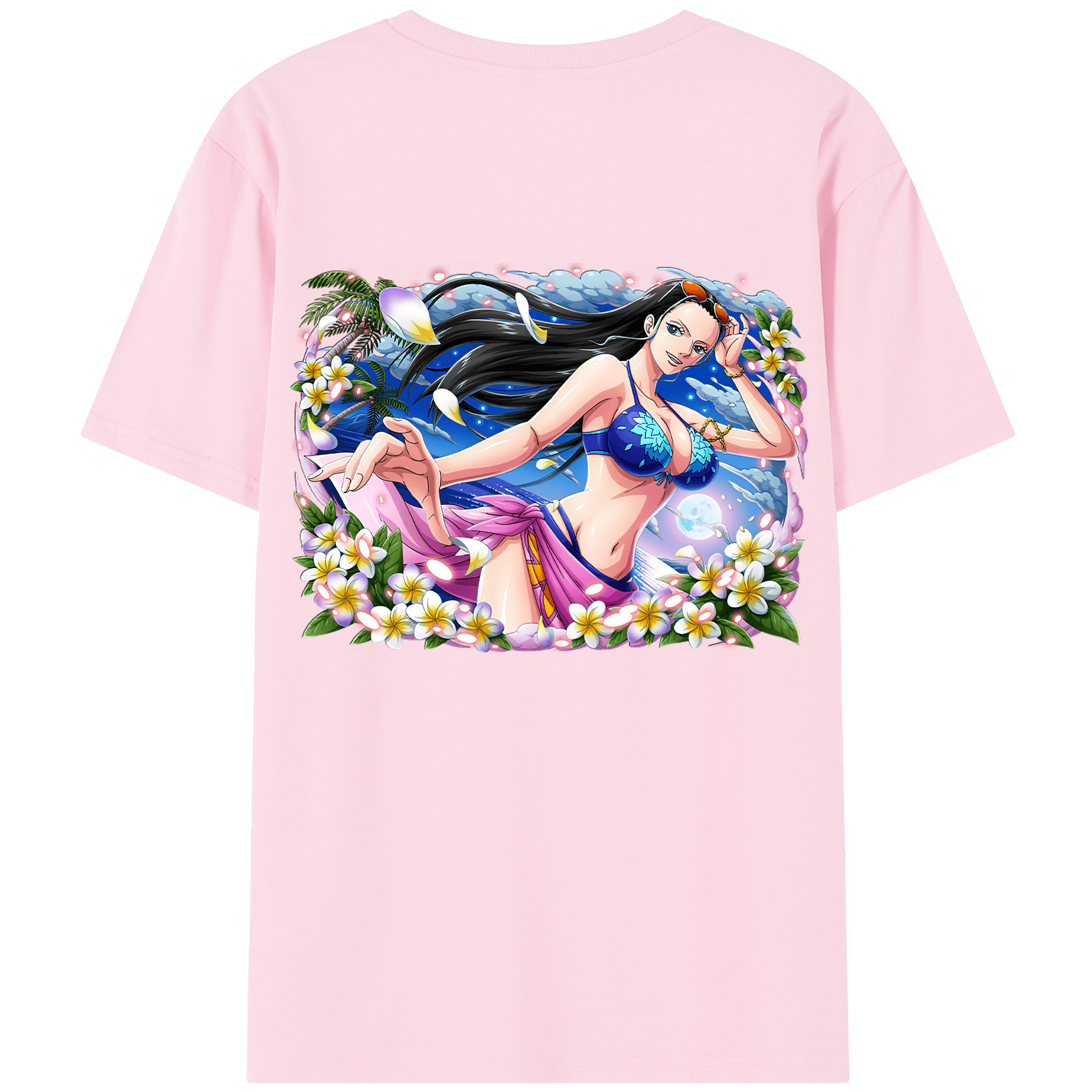 ワンピース ニコ・ロビン ONE PIECE Nico Robin 綿100％半袖Tシャツ（背面プリント）