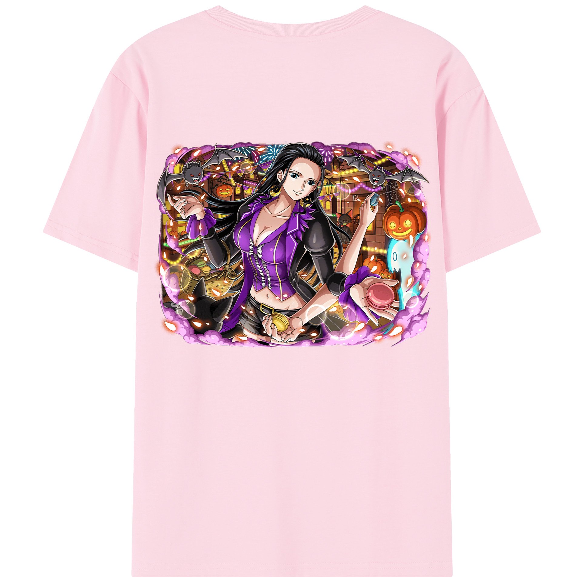 ワンピース ニコ・ロビン ONE PIECE Nico Robin 綿100％半袖Tシャツ（背面プリント）
