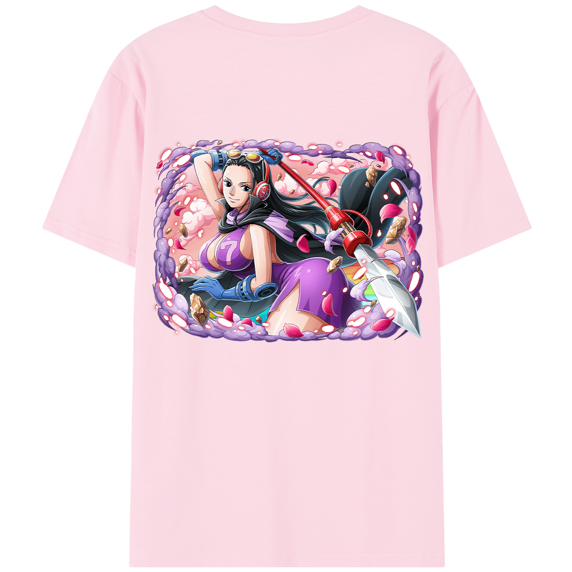 ワンピース ニコ・ロビン ONE PIECE Nico Robin 綿100％半袖Tシャツ（背面プリント）