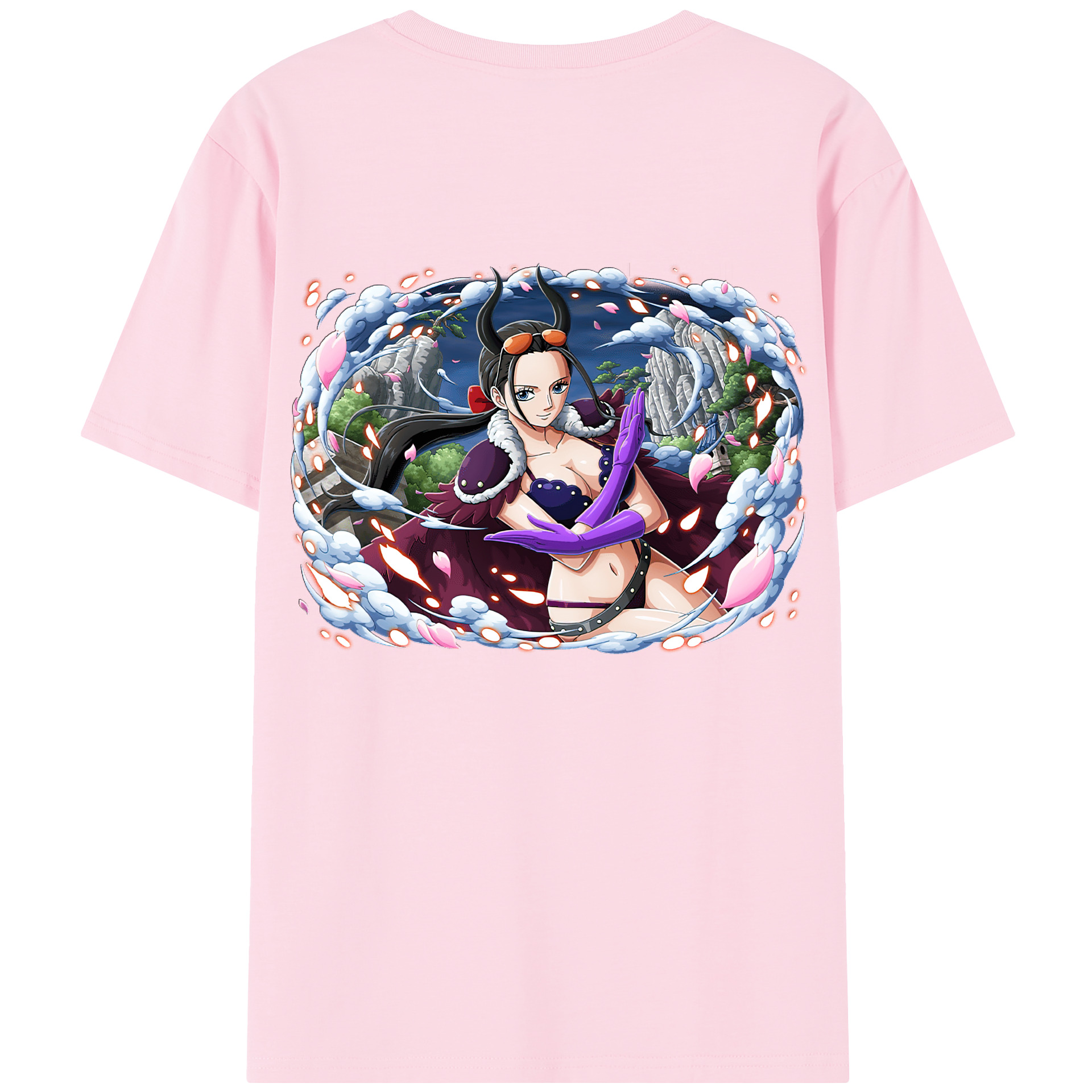 ワンピース ニコ・ロビン ONE PIECE Nico Robin 綿100％半袖Tシャツ（背面プリント）