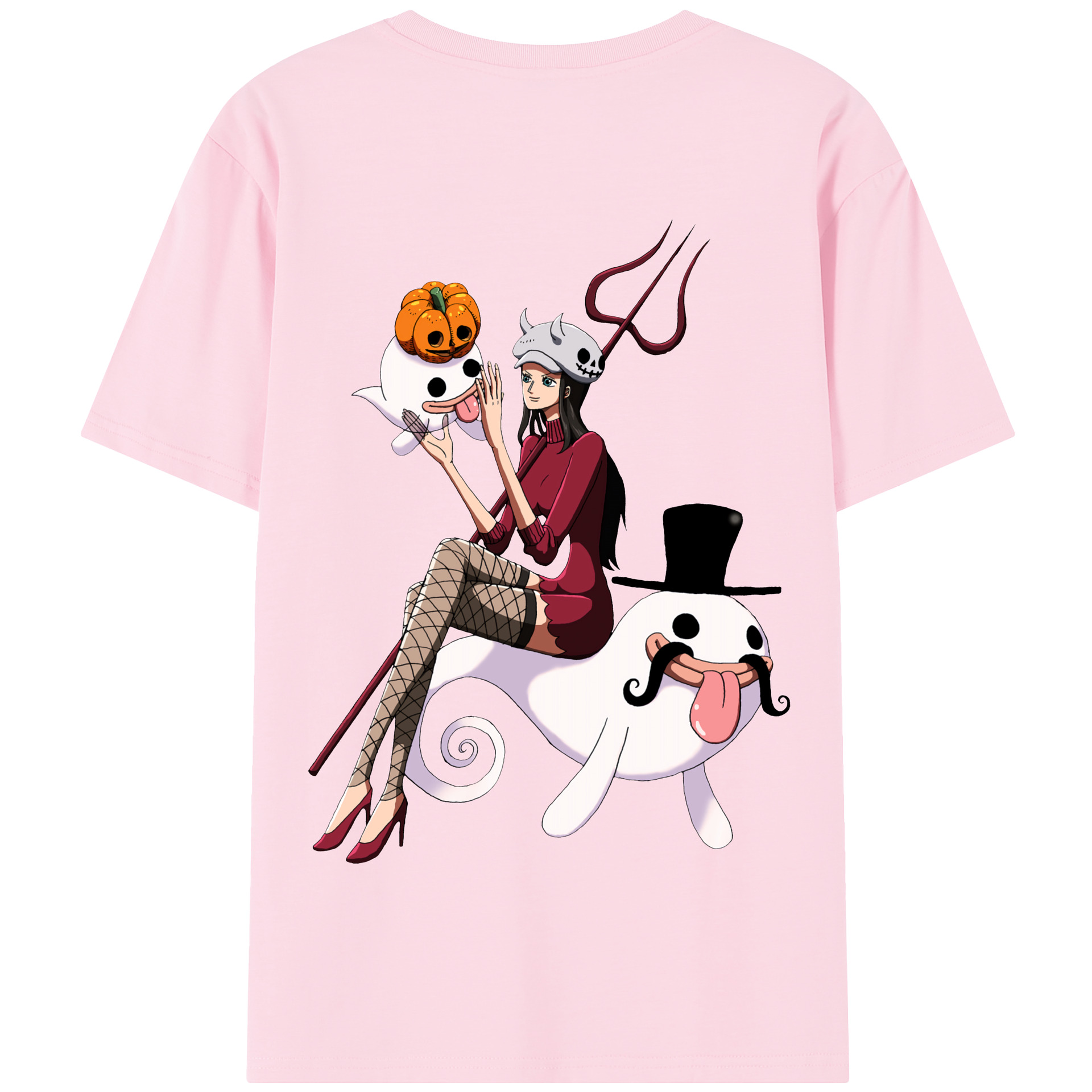ワンピース ニコ・ロビン ONE PIECE Nico Robin 綿100％半袖Tシャツ（背面プリント）