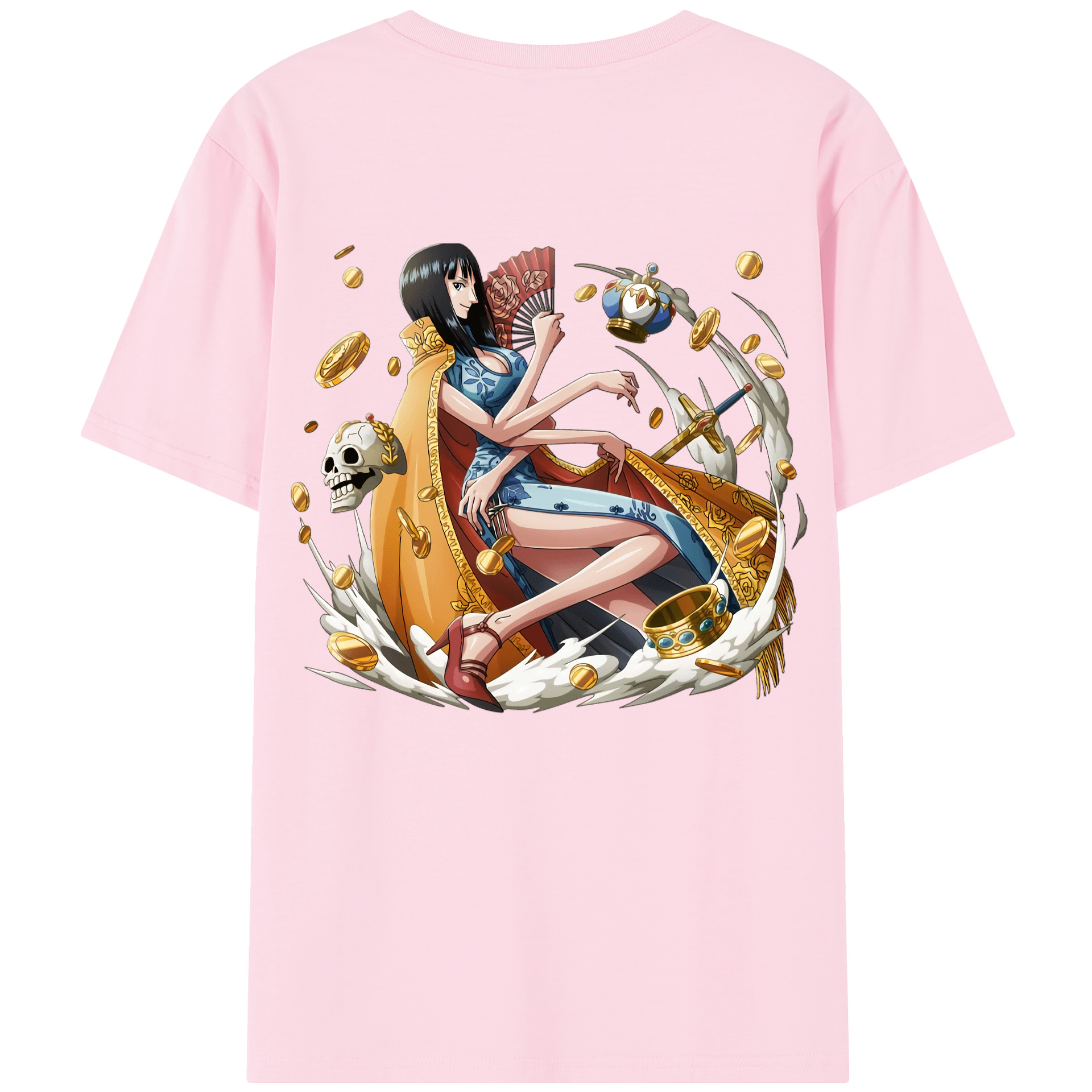 ワンピース ニコ・ロビン ONE PIECE Nico Robin 綿100％半袖Tシャツ（背面プリント）