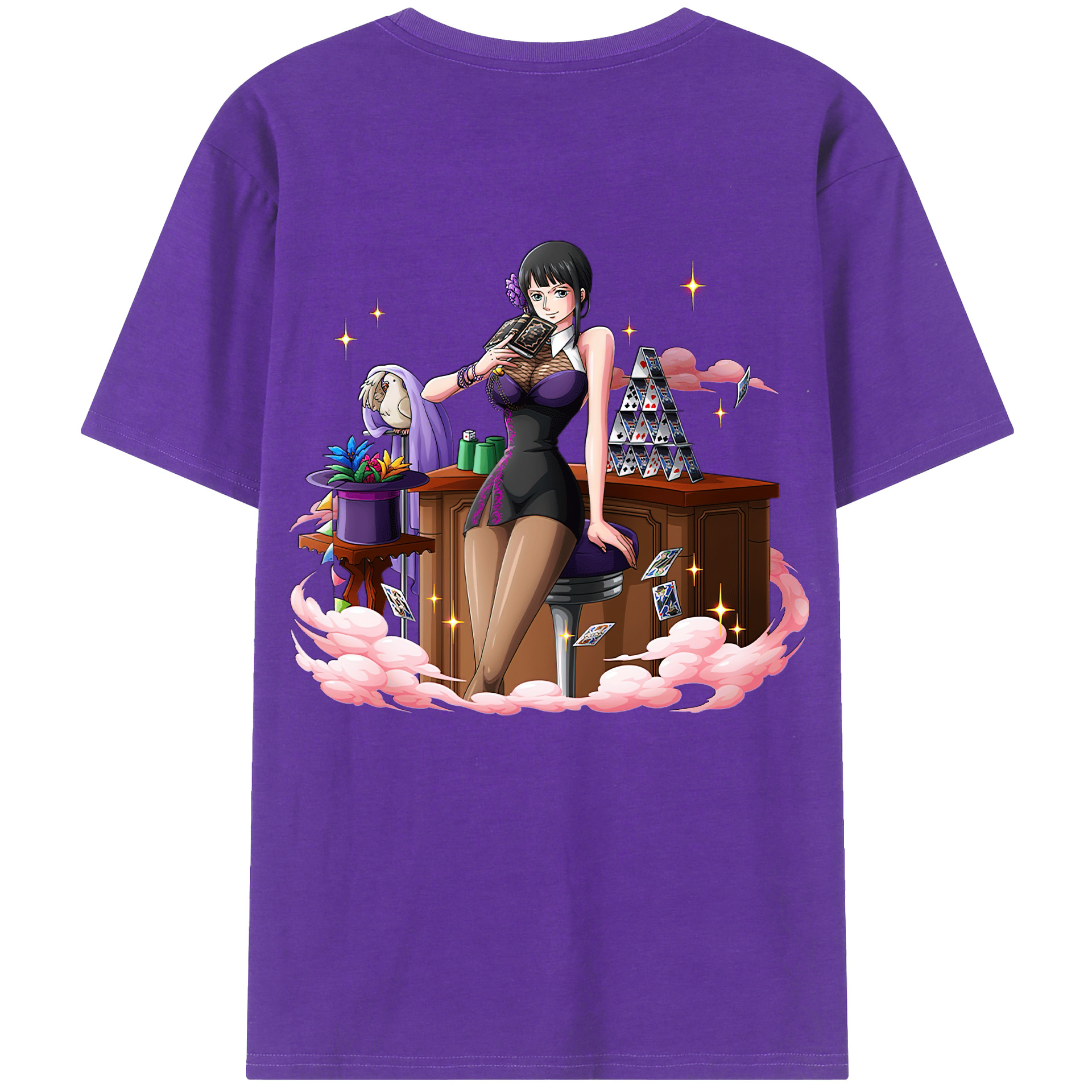 ワンピース ニコ・ロビン ONE PIECE Nico Robin 綿100％半袖Tシャツ（背面プリント）