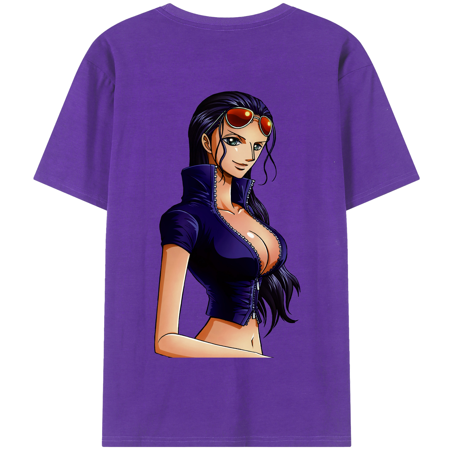 ワンピース ニコ・ロビン ONE PIECE Nico Robin 綿100％半袖Tシャツ（背面プリント）