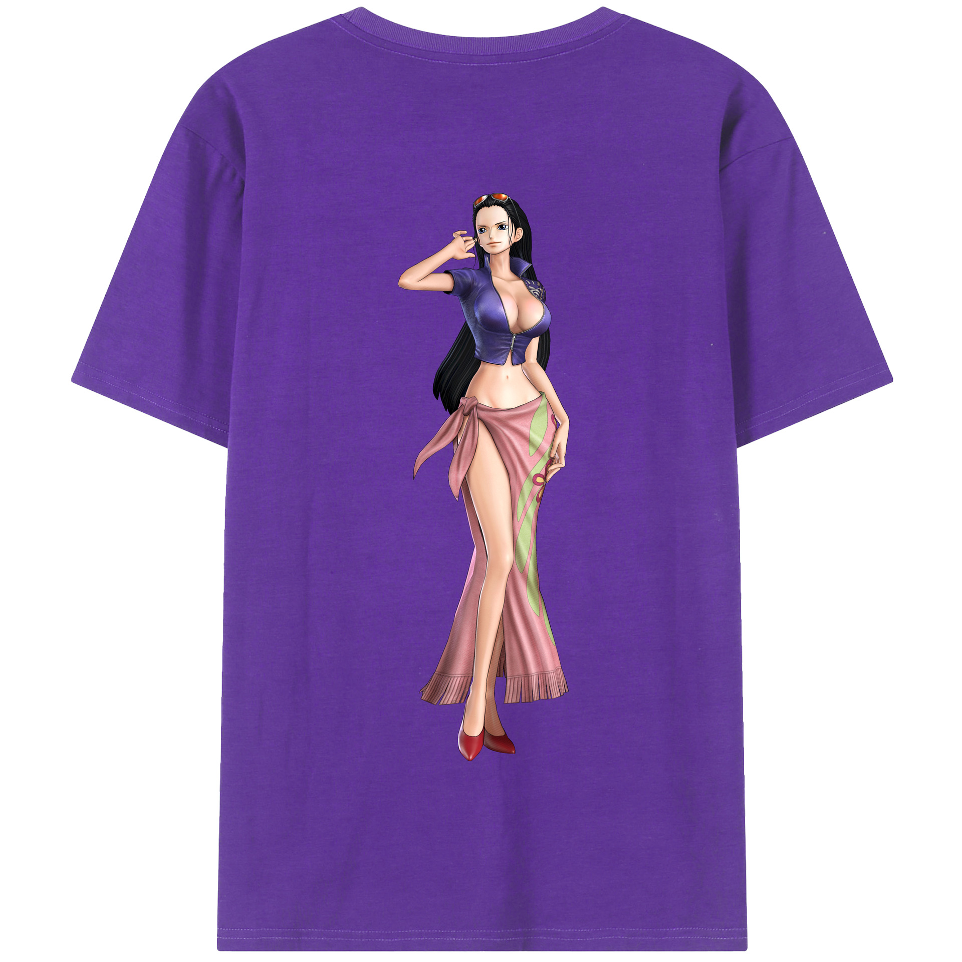 ワンピース ニコ・ロビン ONE PIECE Nico Robin 綿100％半袖Tシャツ（背面プリント）