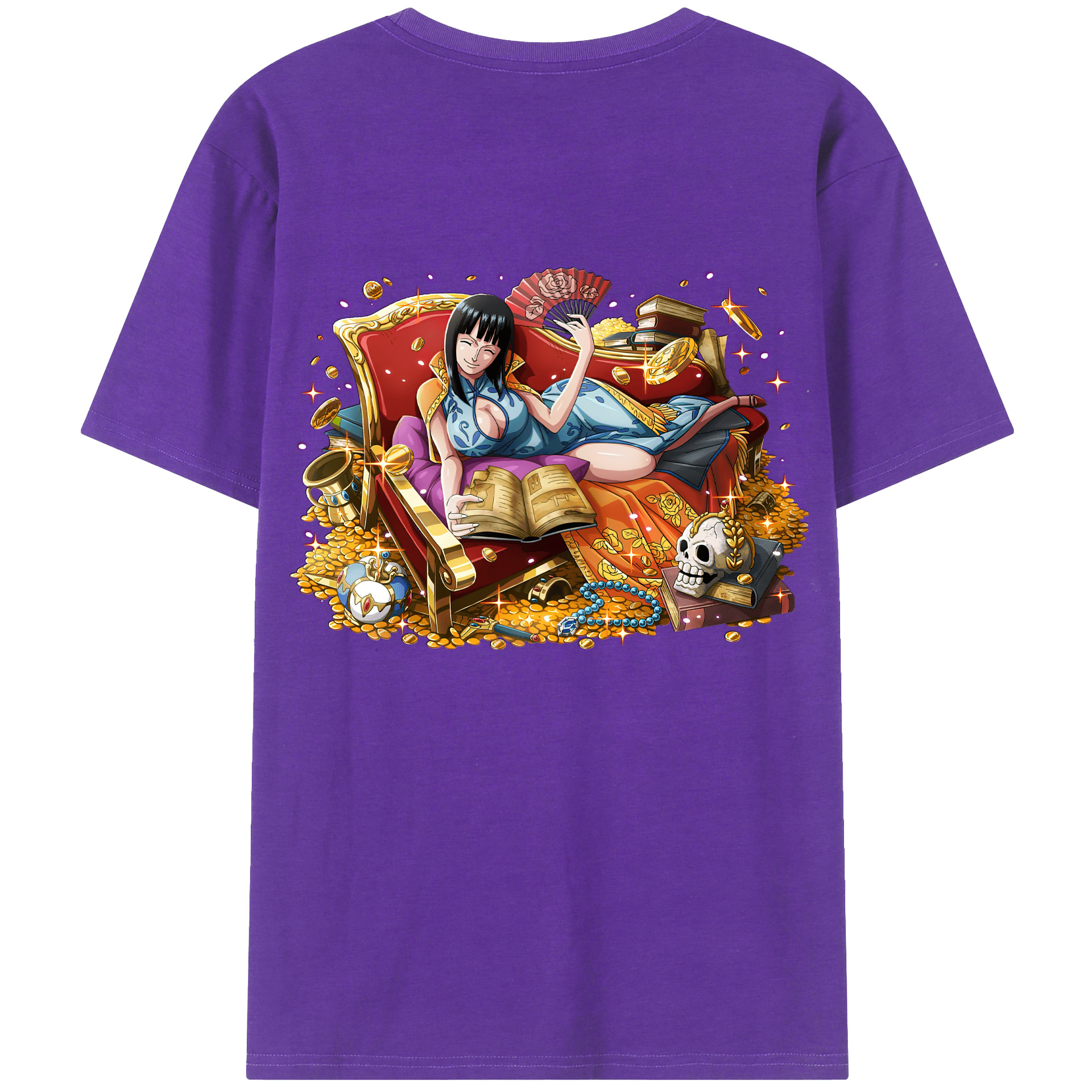 ワンピース ニコ・ロビン ONE PIECE Nico Robin 綿100％半袖Tシャツ（背面プリント）