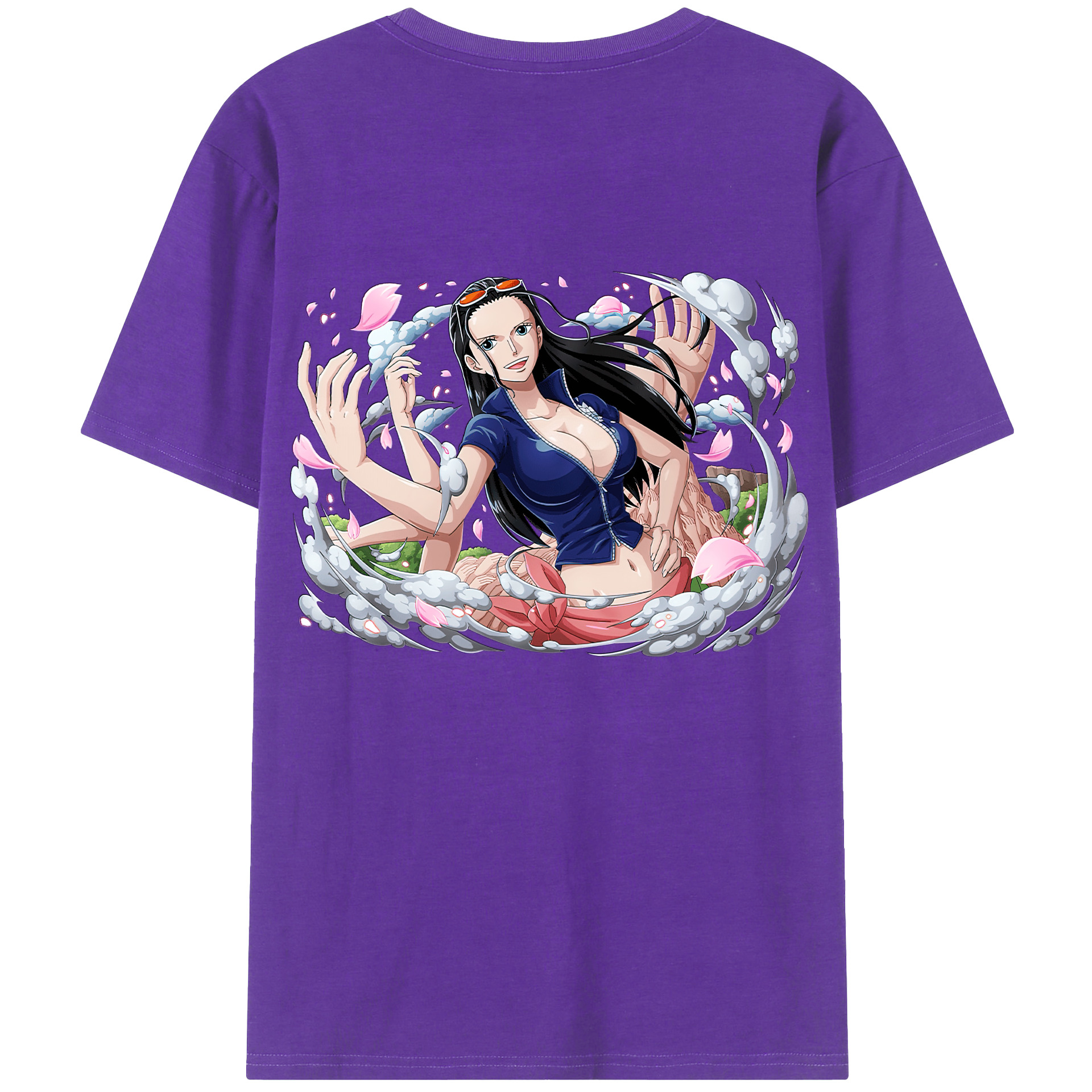 ワンピース ニコ・ロビン ONE PIECE Nico Robin 綿100％半袖Tシャツ（背面プリント）
