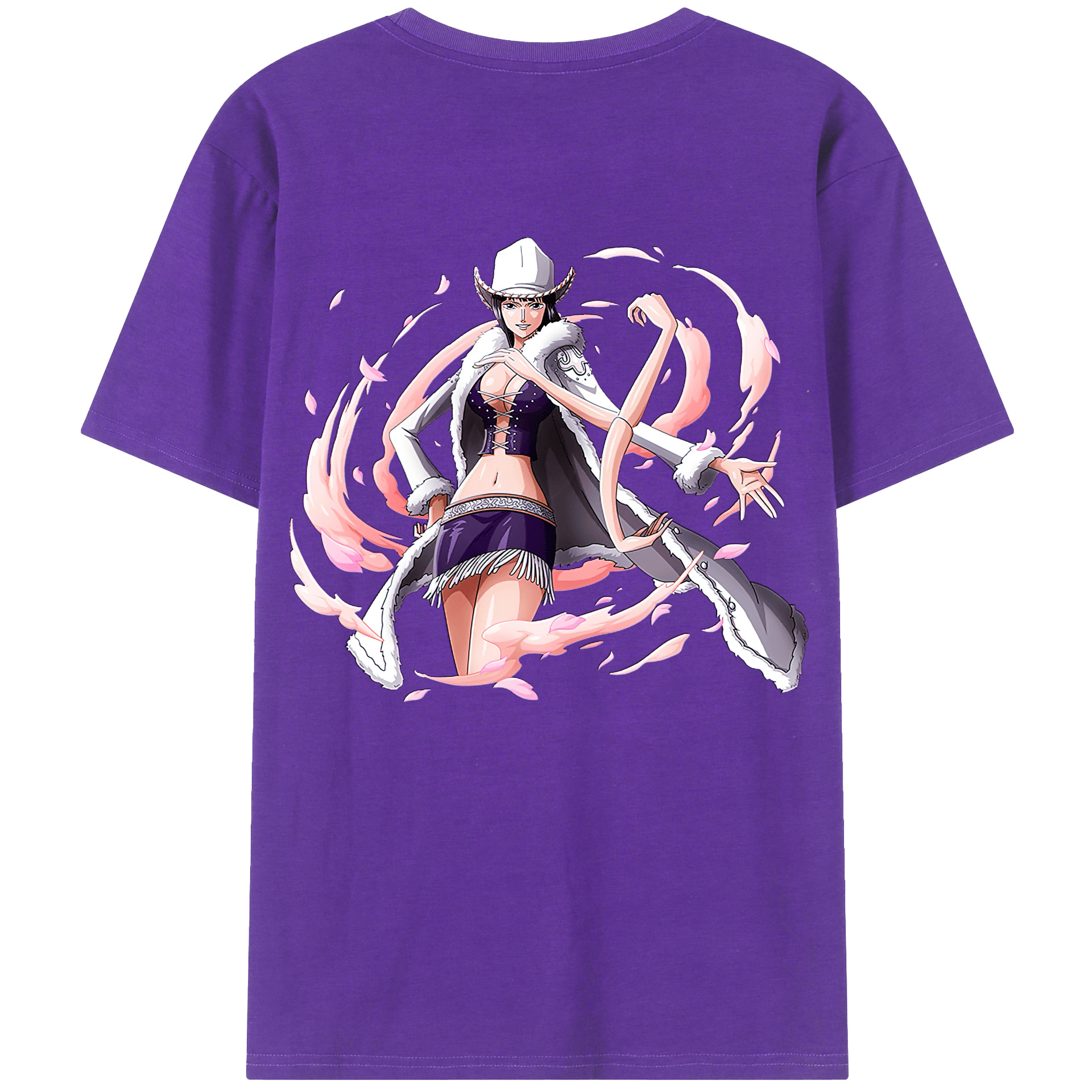 ワンピース ニコ・ロビン ONE PIECE Nico Robin 綿100％半袖Tシャツ（背面プリント）