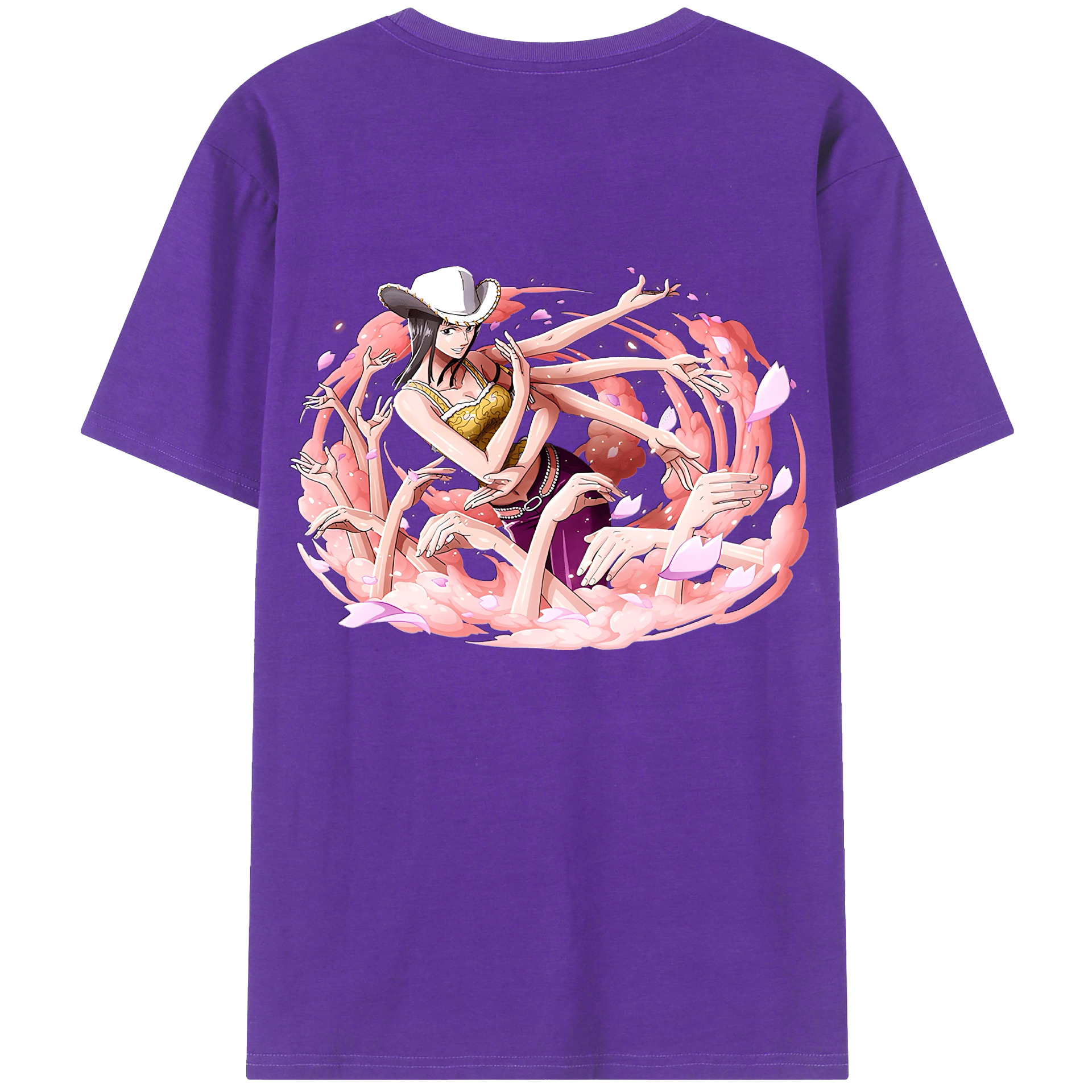 ワンピース ニコ・ロビン ONE PIECE Nico Robin 綿100％半袖Tシャツ（背面プリント）