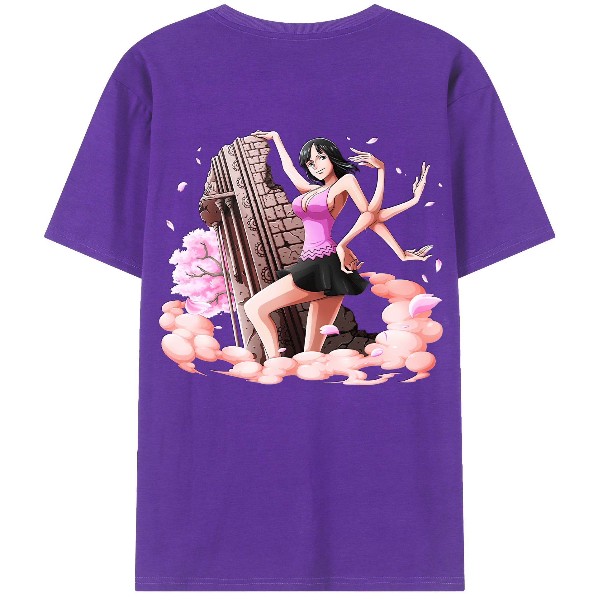 ワンピース ニコ・ロビン ONE PIECE Nico Robin 綿100％半袖Tシャツ（背面プリント）