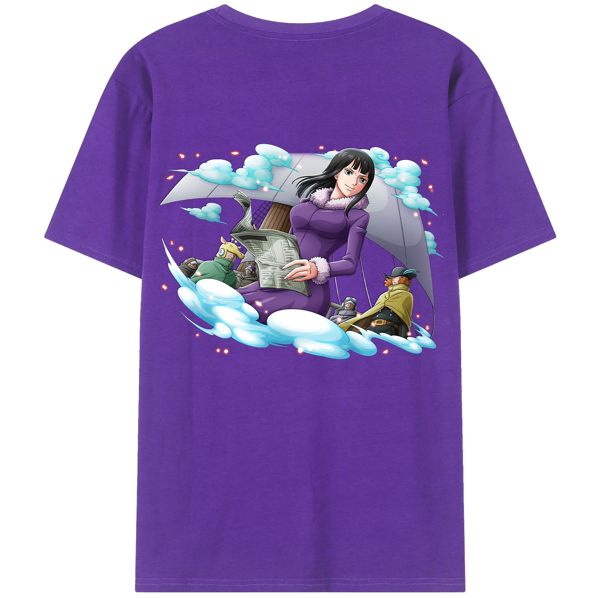 ワンピース ニコ・ロビン ONE PIECE Nico Robin 綿100％半袖Tシャツ（背面プリント）