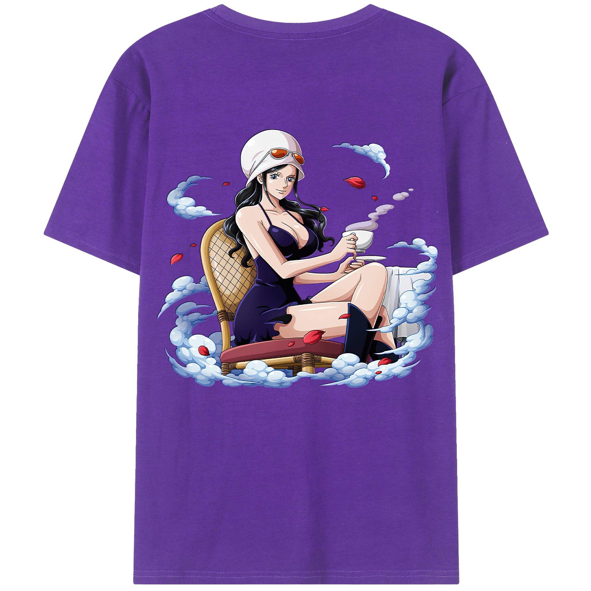 ワンピース ニコ・ロビン ONE PIECE Nico Robin 綿100％半袖Tシャツ（背面プリント）