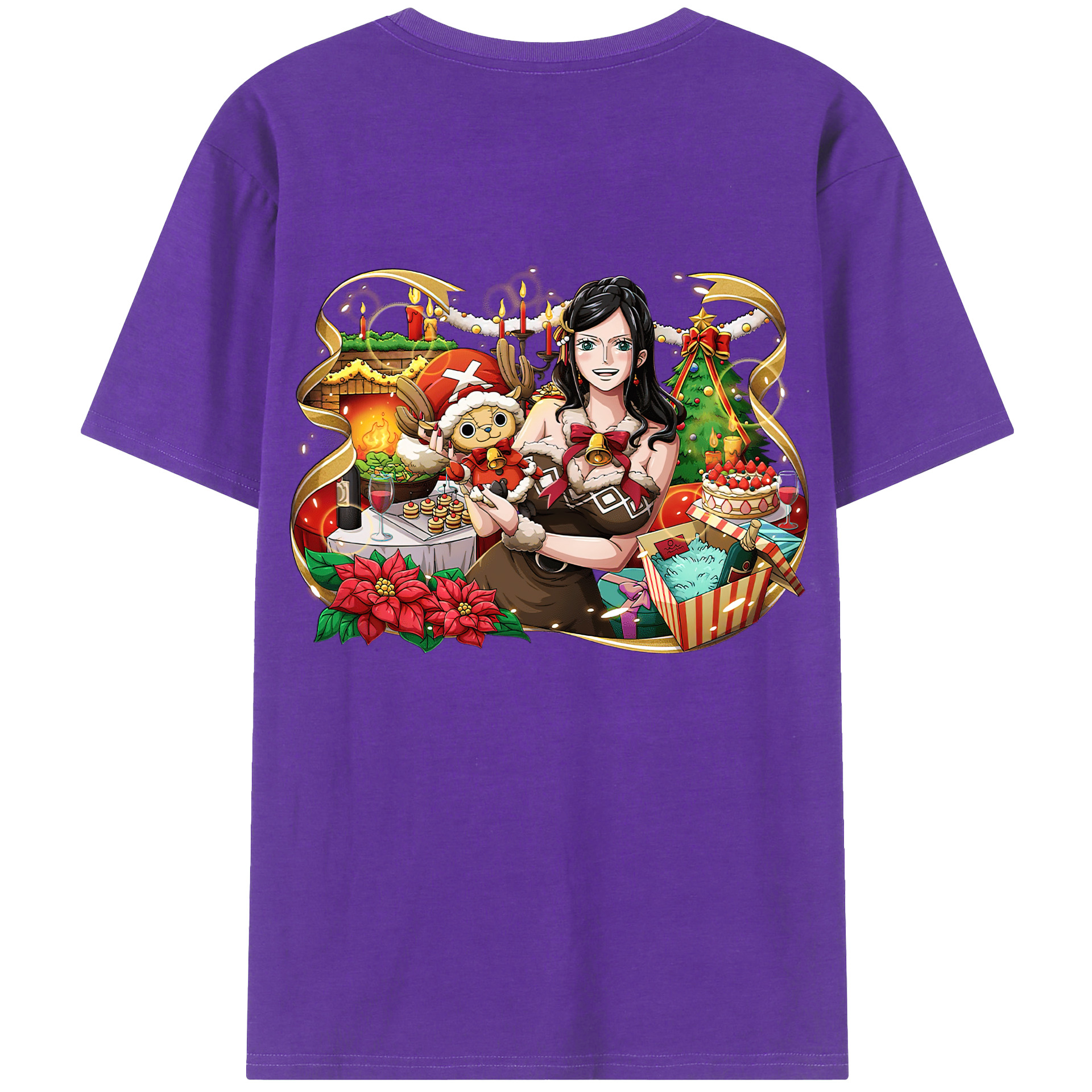ワンピース ニコ・ロビン ONE PIECE Nico Robin 綿100％半袖Tシャツ（背面プリント）