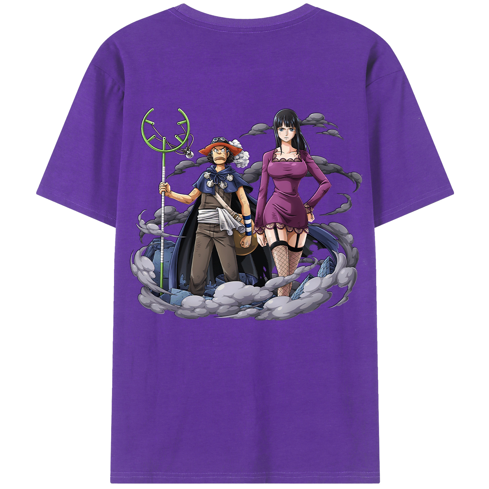 ワンピース ニコ・ロビン ONE PIECE Nico Robin 綿100％半袖Tシャツ（背面プリント）