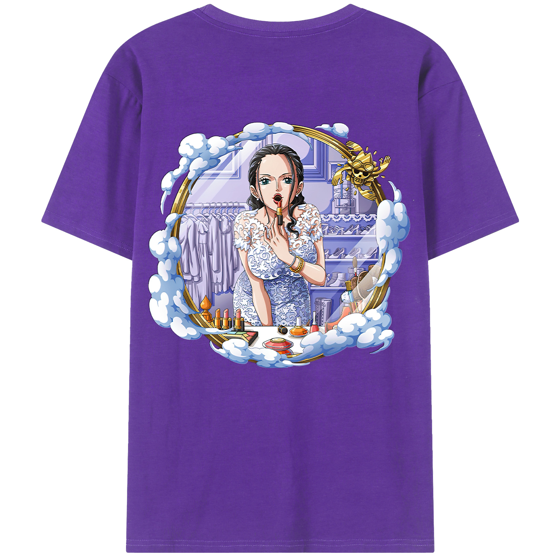 ワンピース ニコ・ロビン ONE PIECE Nico Robin 綿100％半袖Tシャツ（背面プリント）