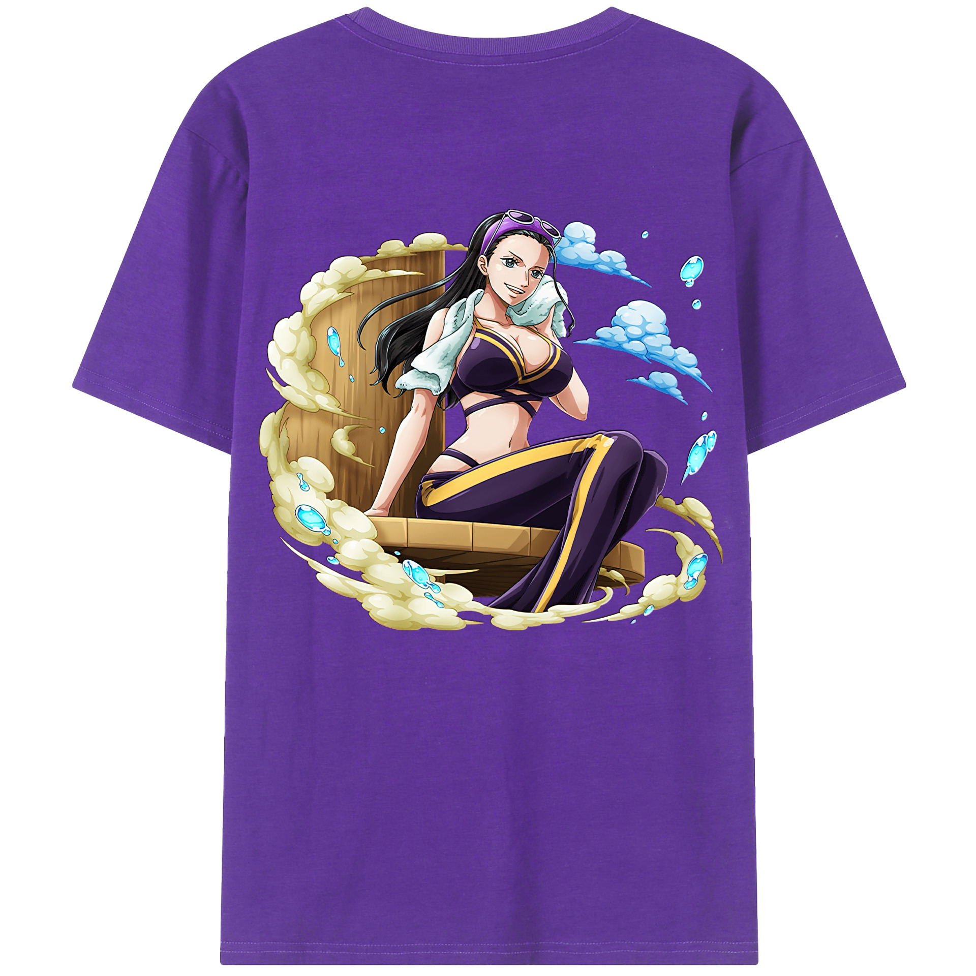 ワンピース ニコ・ロビン ONE PIECE Nico Robin 綿100％半袖Tシャツ（背面プリント）