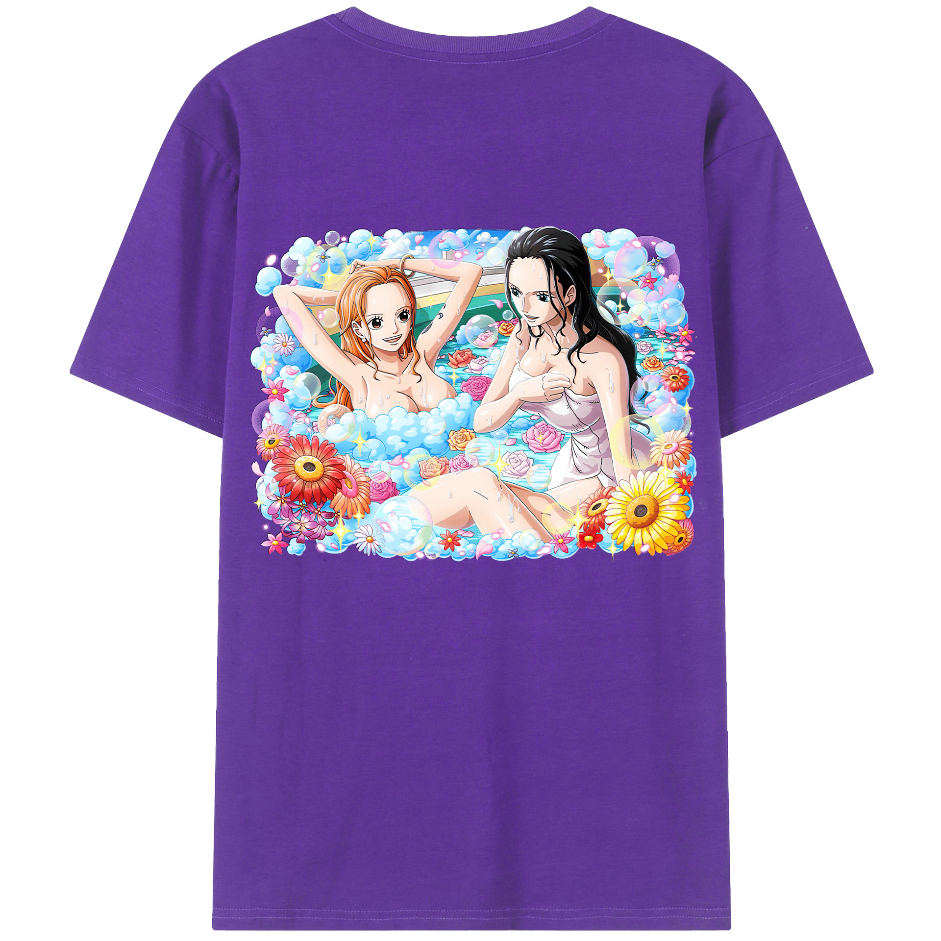 ワンピース ニコ・ロビン ONE PIECE Nico Robin 綿100％半袖Tシャツ（背面プリント）
