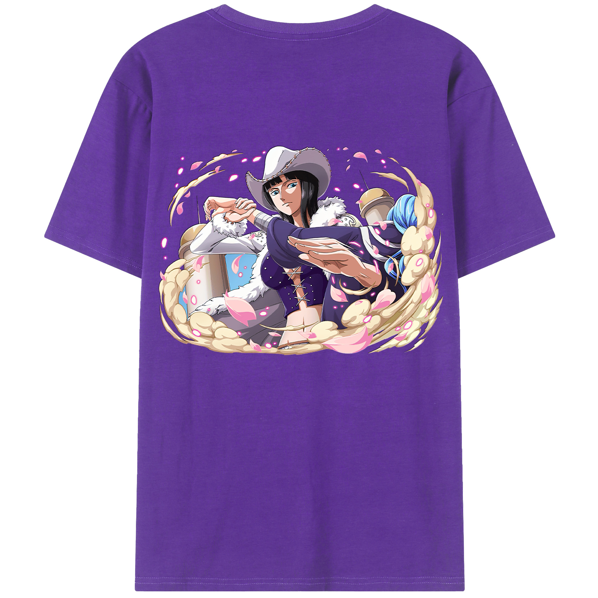 ワンピース ニコ・ロビン ONE PIECE Nico Robin 綿100％半袖Tシャツ（背面プリント）