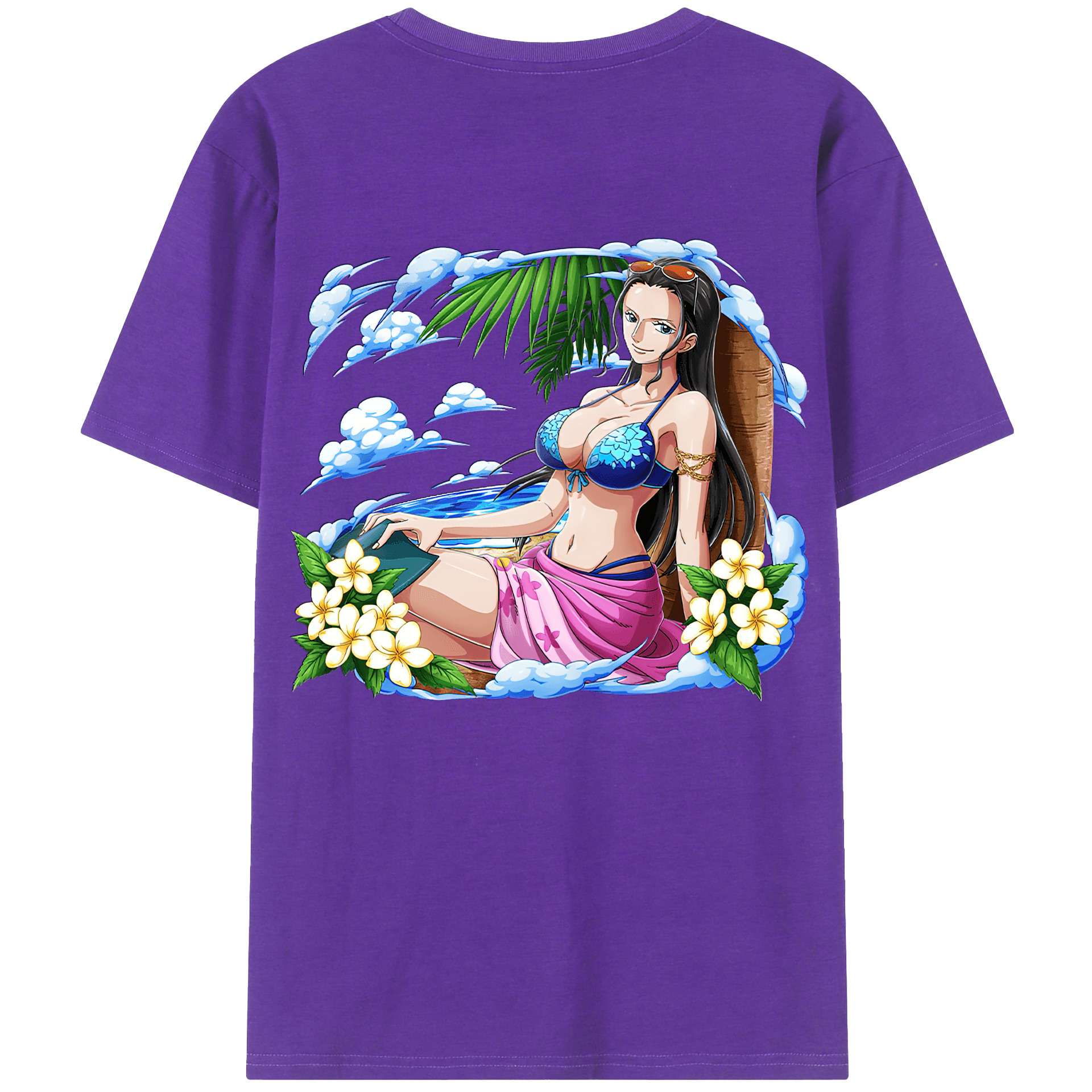 ワンピース ニコ・ロビン ONE PIECE Nico Robin 綿100％半袖Tシャツ（背面プリント）