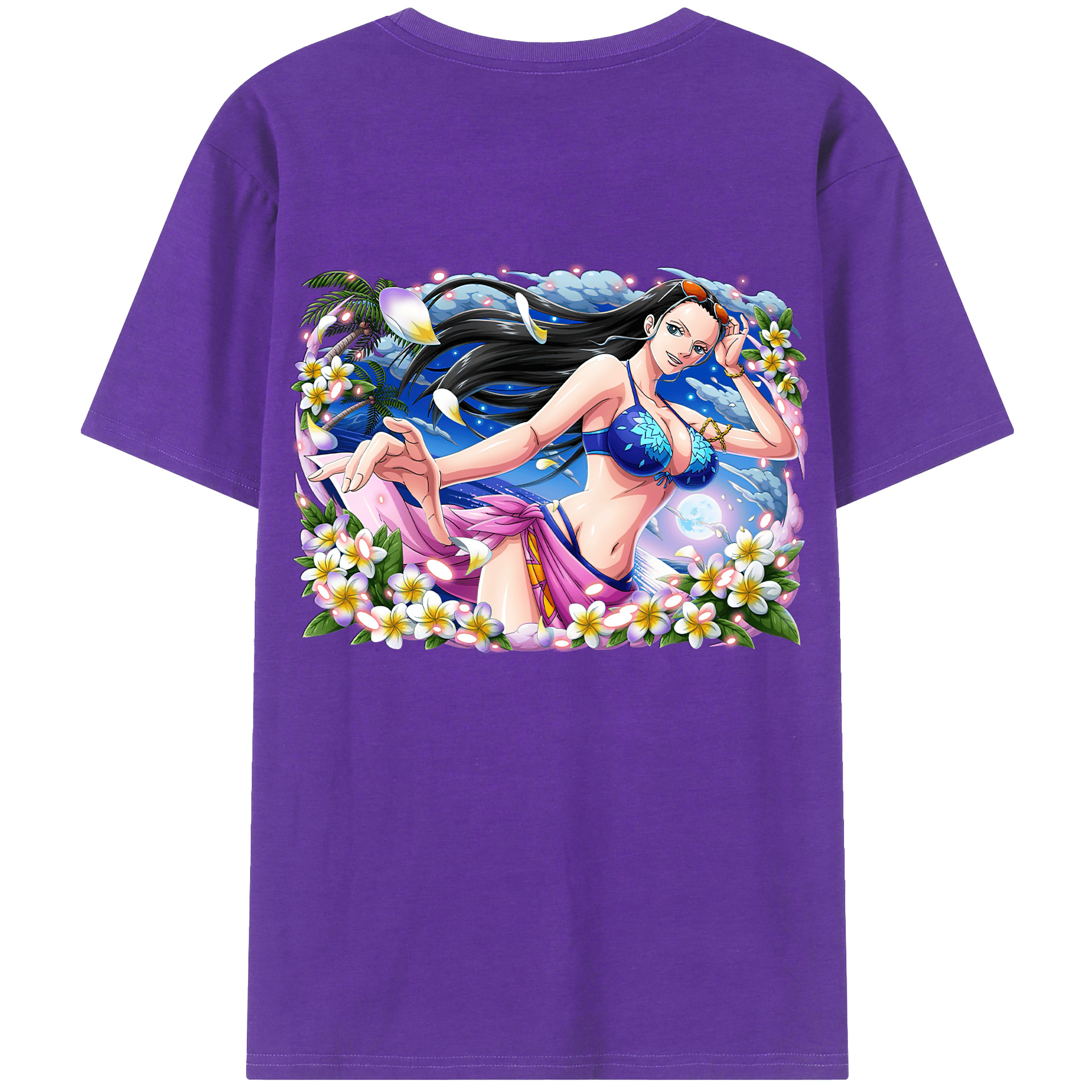 ワンピース ニコ・ロビン ONE PIECE Nico Robin 綿100％半袖Tシャツ（背面プリント）