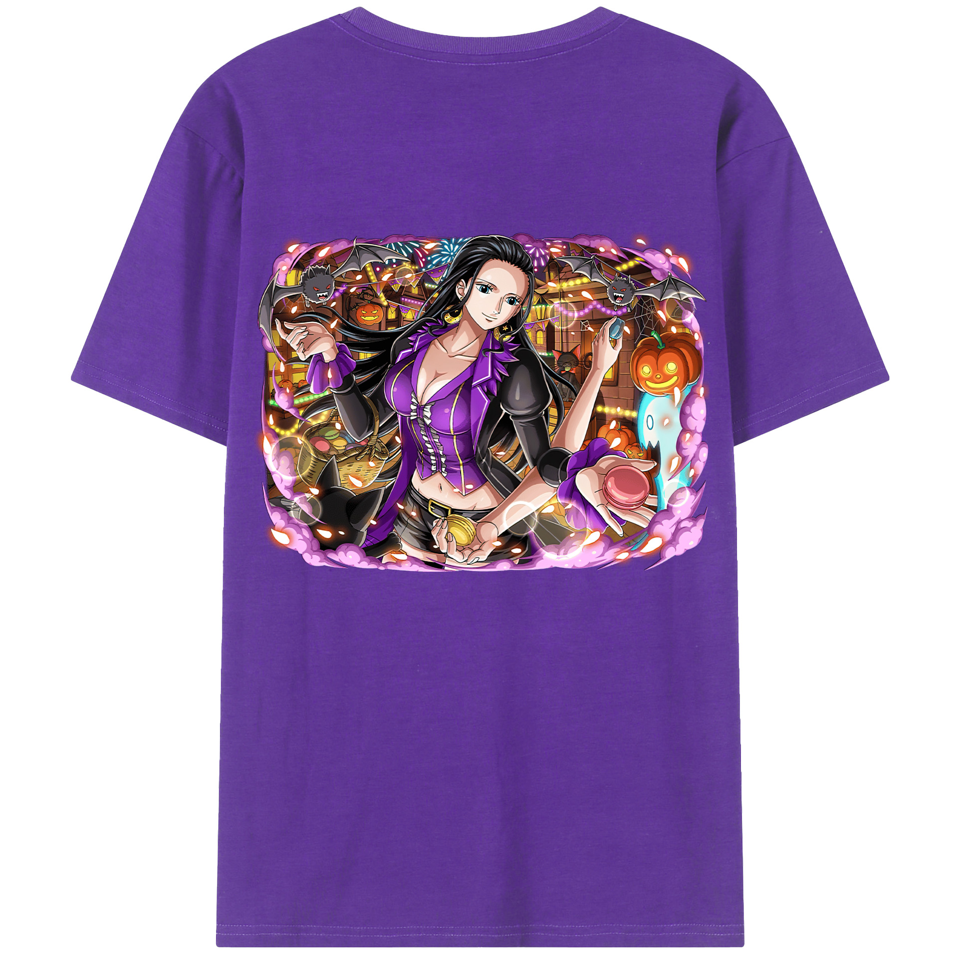 ワンピース ニコ・ロビン ONE PIECE Nico Robin 綿100％半袖Tシャツ（背面プリント）