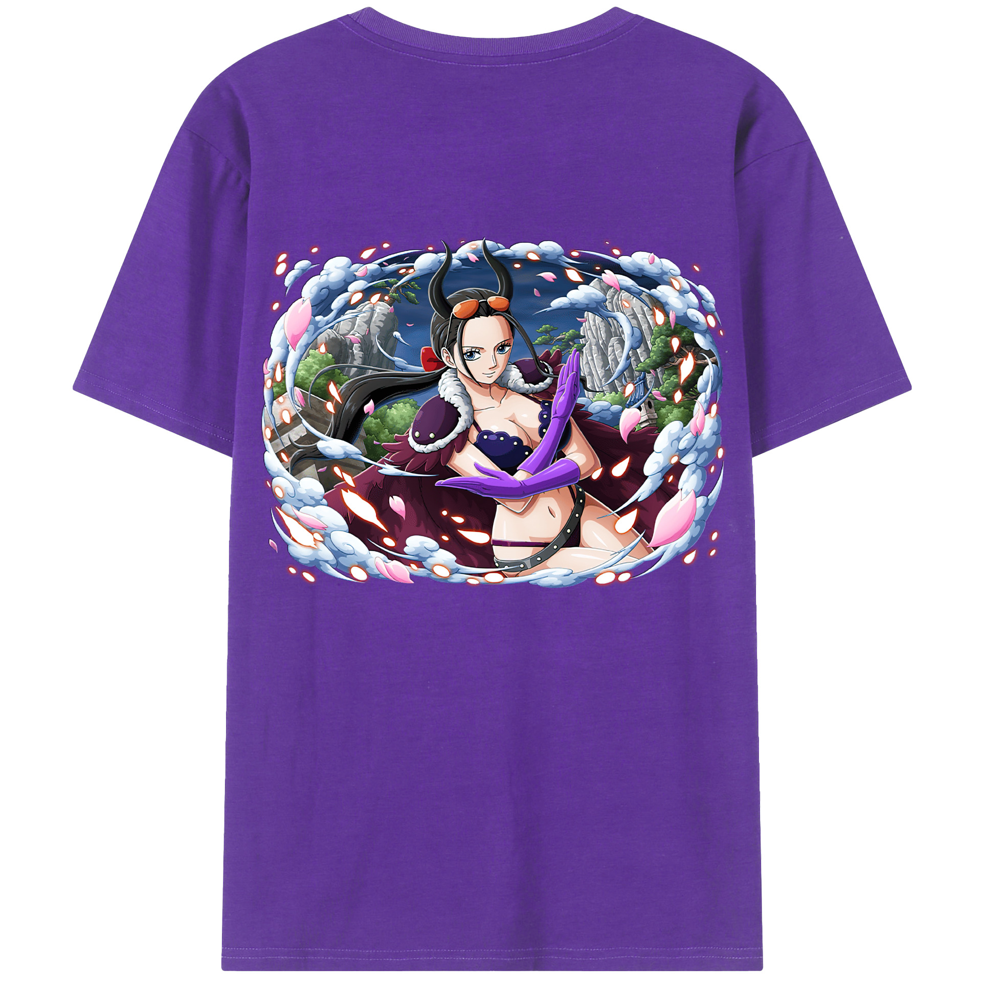 ワンピース ニコ・ロビン ONE PIECE Nico Robin 綿100％半袖Tシャツ（背面プリント）