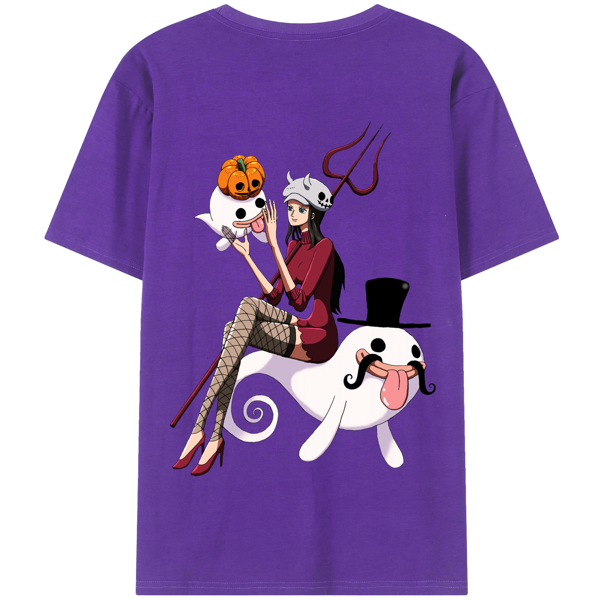ワンピース ニコ・ロビン ONE PIECE Nico Robin 綿100％半袖Tシャツ（背面プリント）