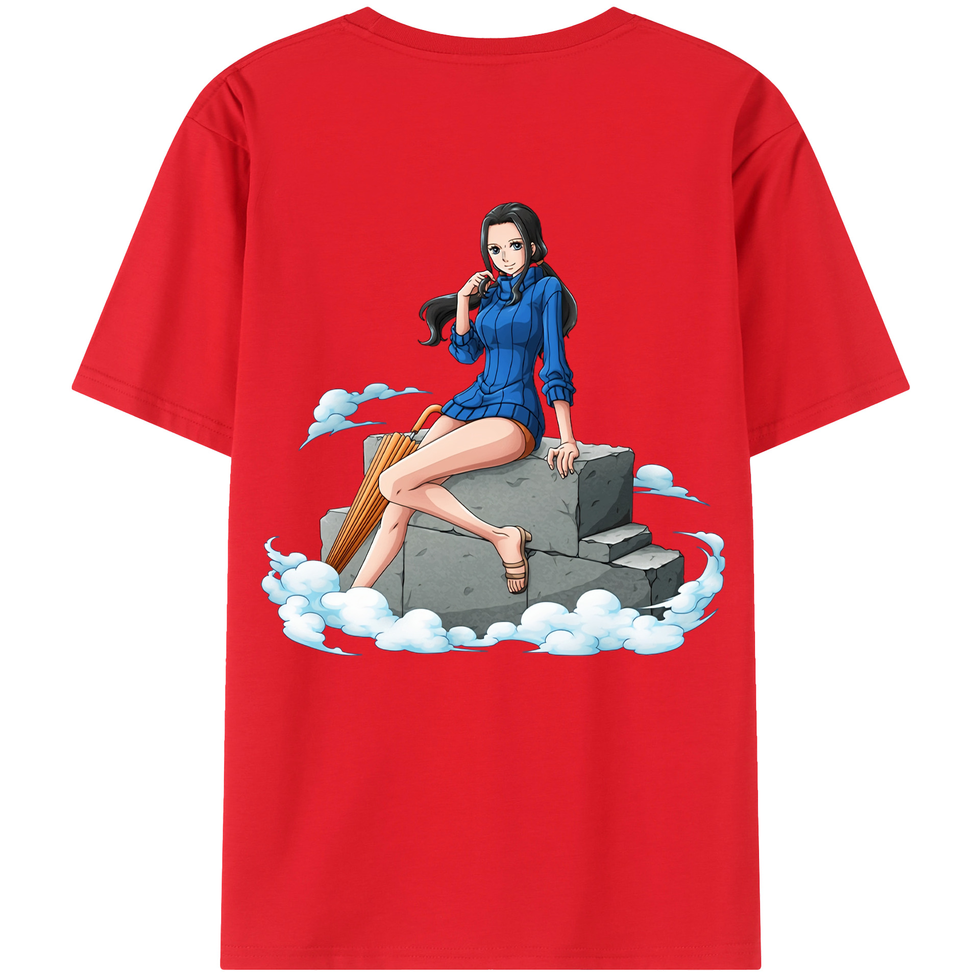 ワンピース ニコ・ロビン ONE PIECE Nico Robin 綿100％半袖Tシャツ（背面プリント）