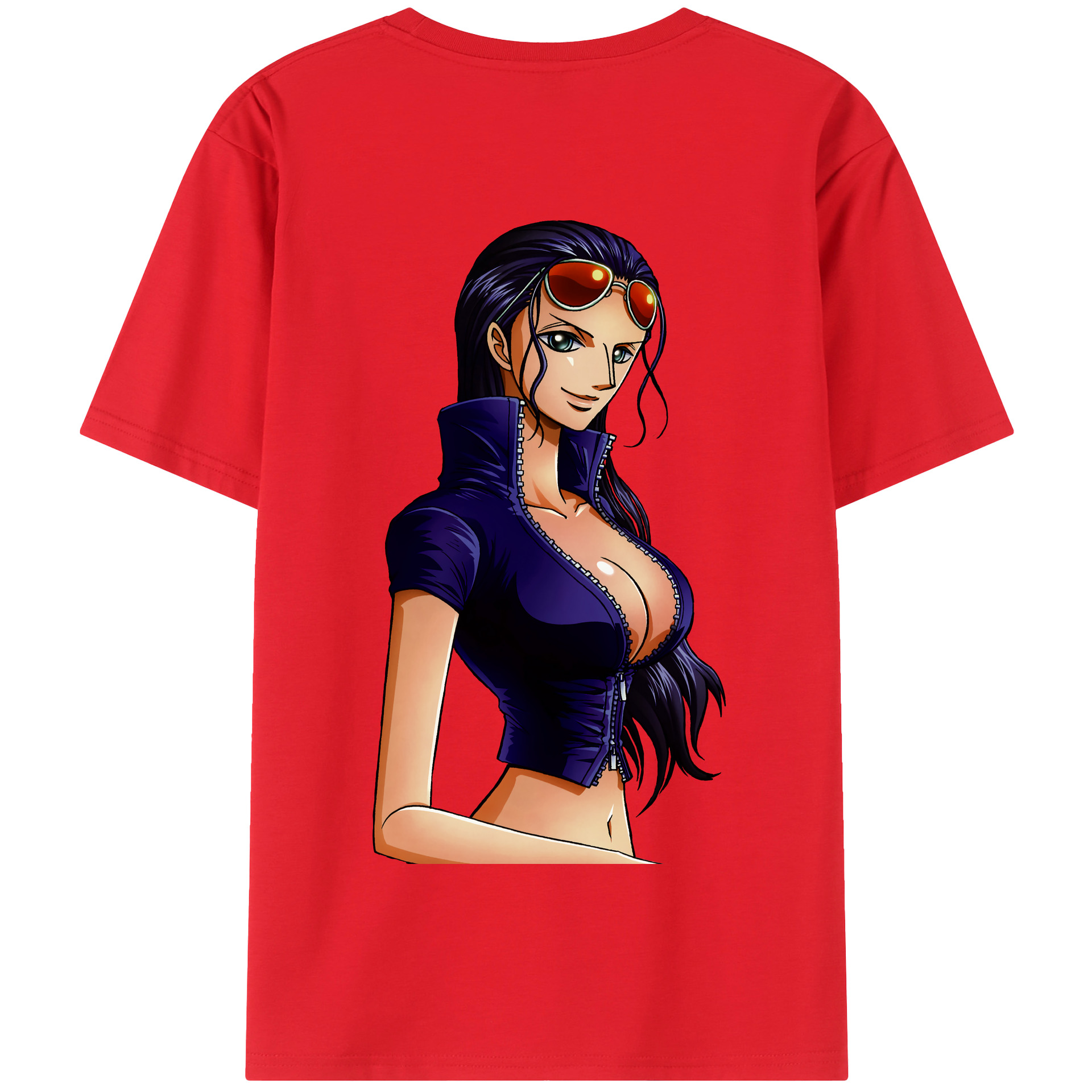 ワンピース ニコ・ロビン ONE PIECE Nico Robin 綿100％半袖Tシャツ（背面プリント）