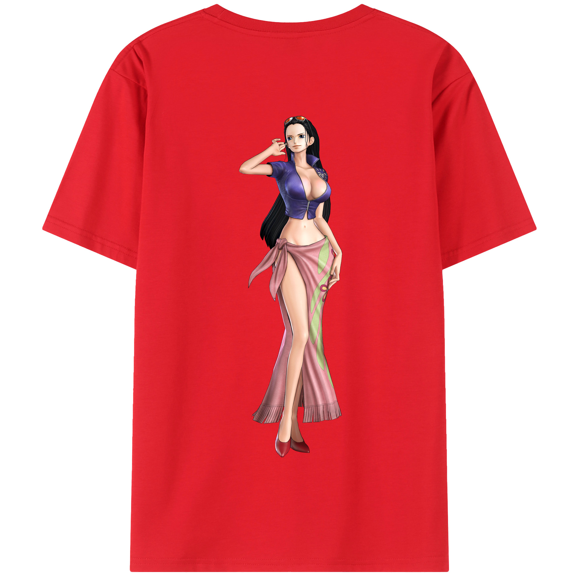 ワンピース ニコ・ロビン ONE PIECE Nico Robin 綿100％半袖Tシャツ（背面プリント）