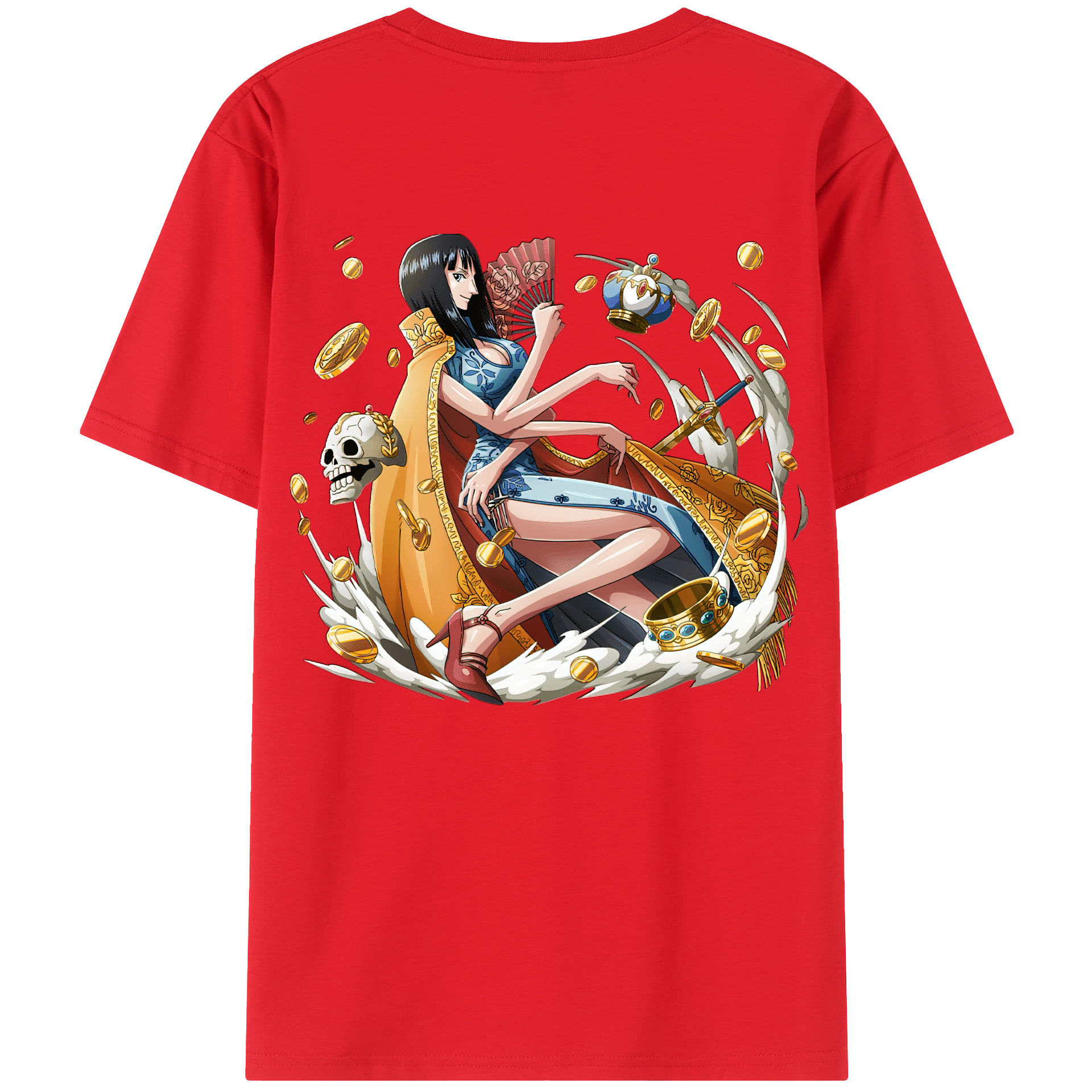 ワンピース ニコ・ロビン ONE PIECE Nico Robin 綿100％半袖Tシャツ（背面プリント）