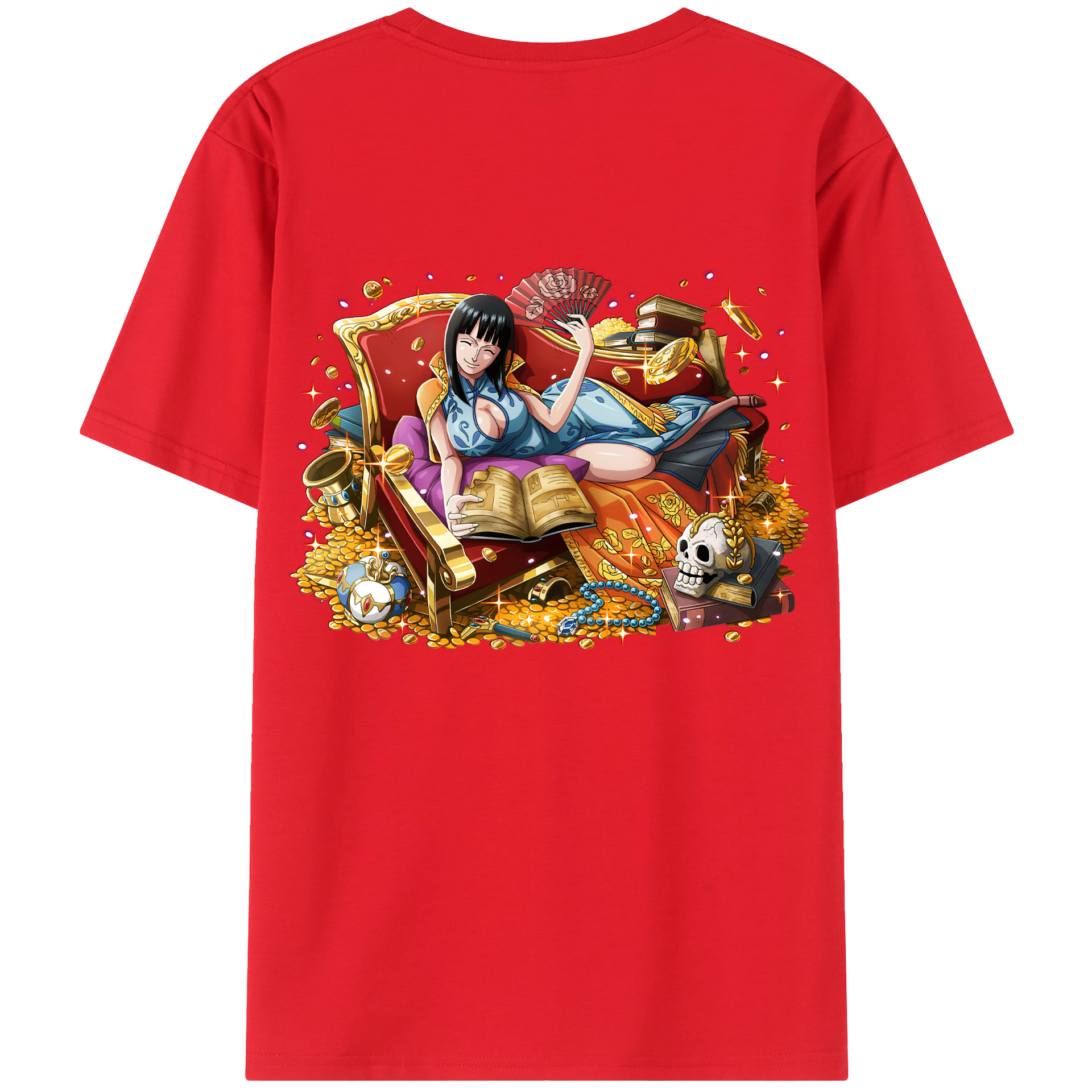ワンピース ニコ・ロビン ONE PIECE Nico Robin 綿100％半袖Tシャツ（背面プリント）
