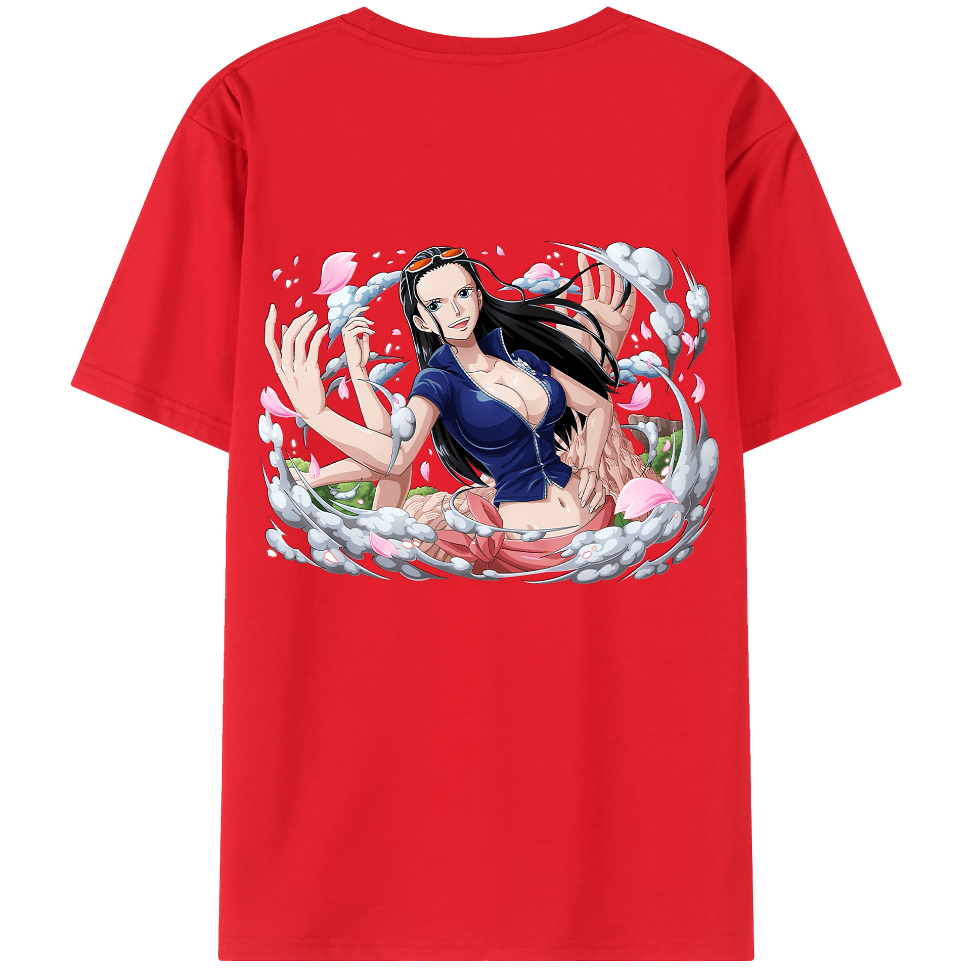 ワンピース ニコ・ロビン ONE PIECE Nico Robin 綿100％半袖Tシャツ（背面プリント）