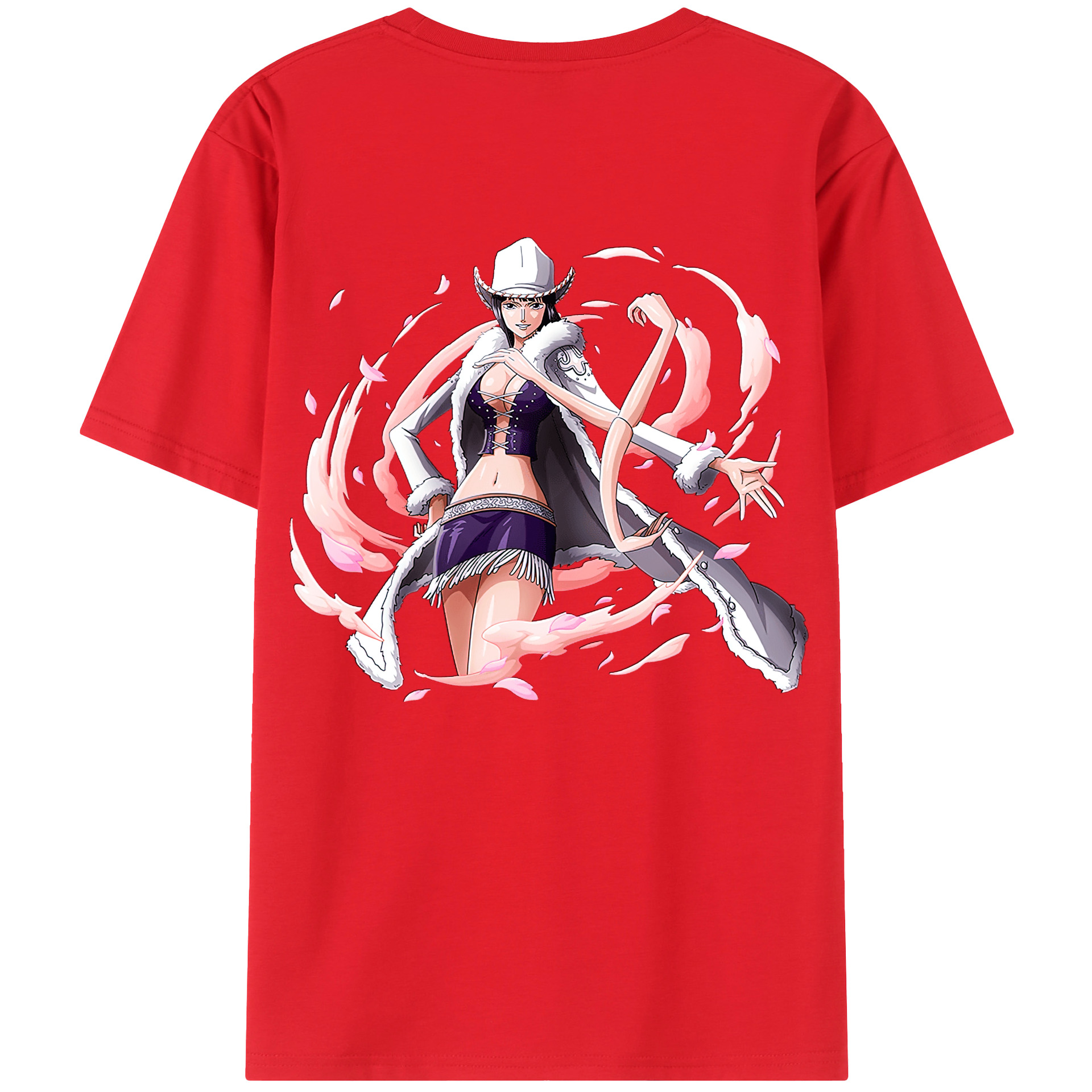 ワンピース ニコ・ロビン ONE PIECE Nico Robin 綿100％半袖Tシャツ（背面プリント）