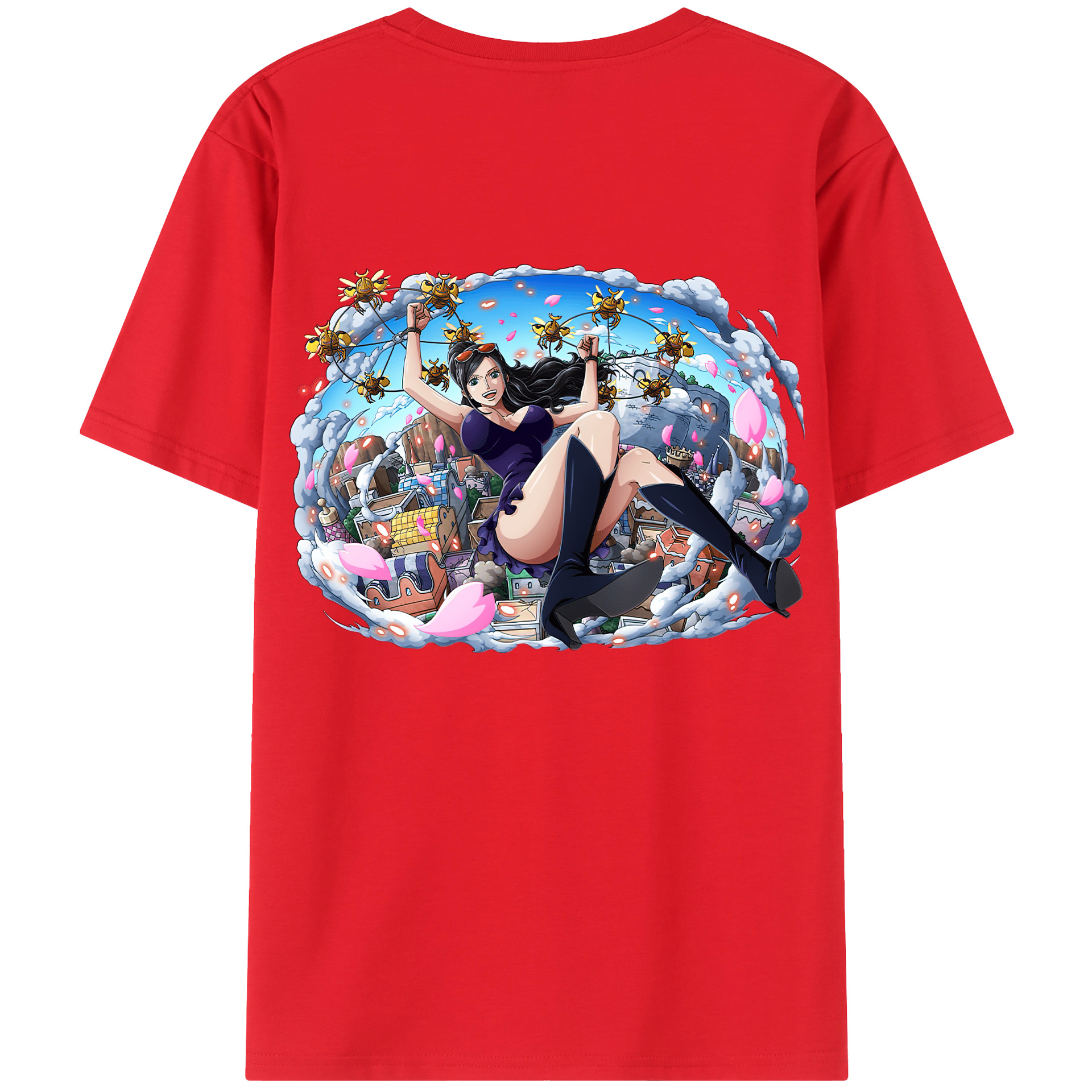 ワンピース ニコ・ロビン ONE PIECE Nico Robin 綿100％半袖Tシャツ（背面プリント）