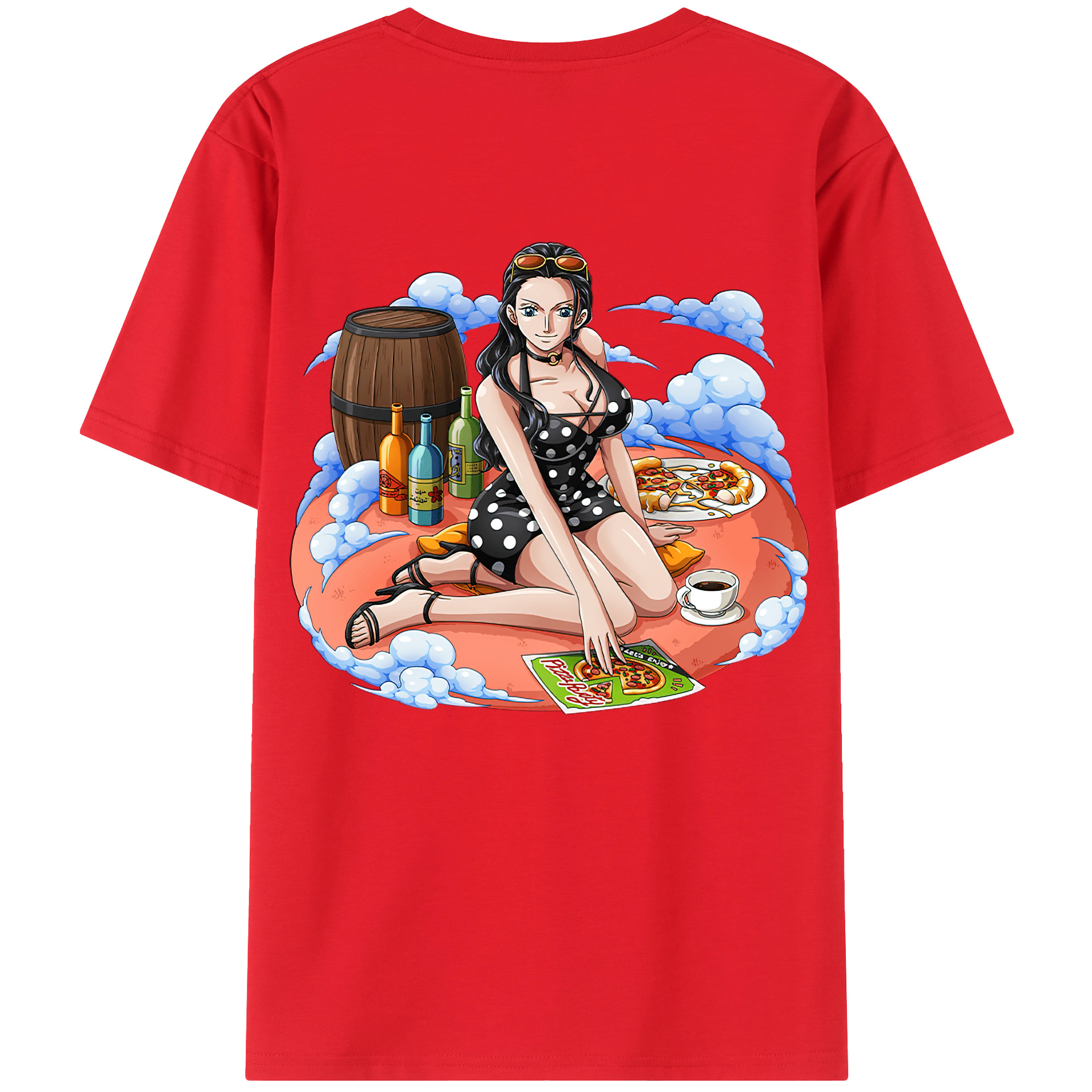 ワンピース ニコ・ロビン ONE PIECE Nico Robin 綿100％半袖Tシャツ（背面プリント）
