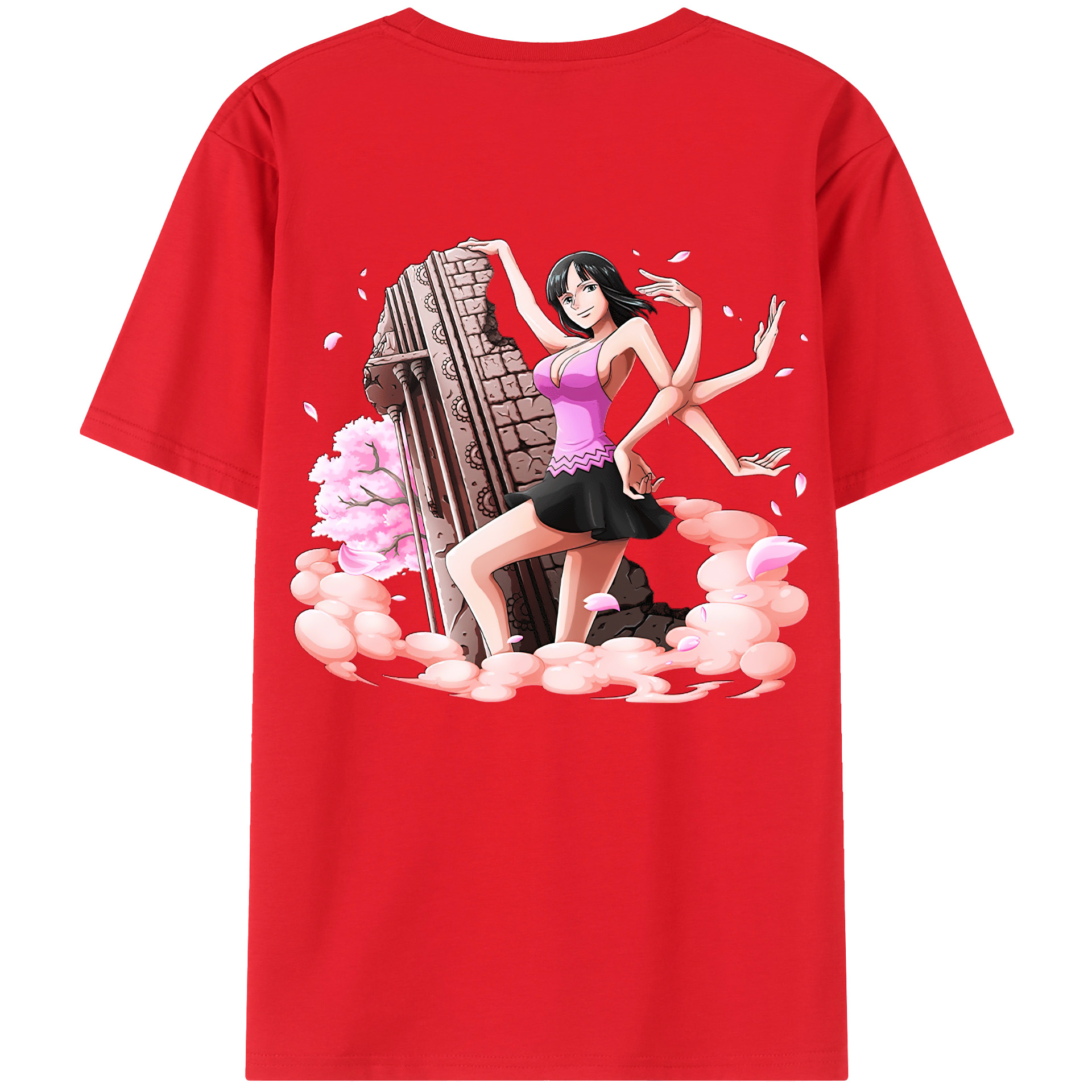 ワンピース ニコ・ロビン ONE PIECE Nico Robin 綿100％半袖Tシャツ（背面プリント）