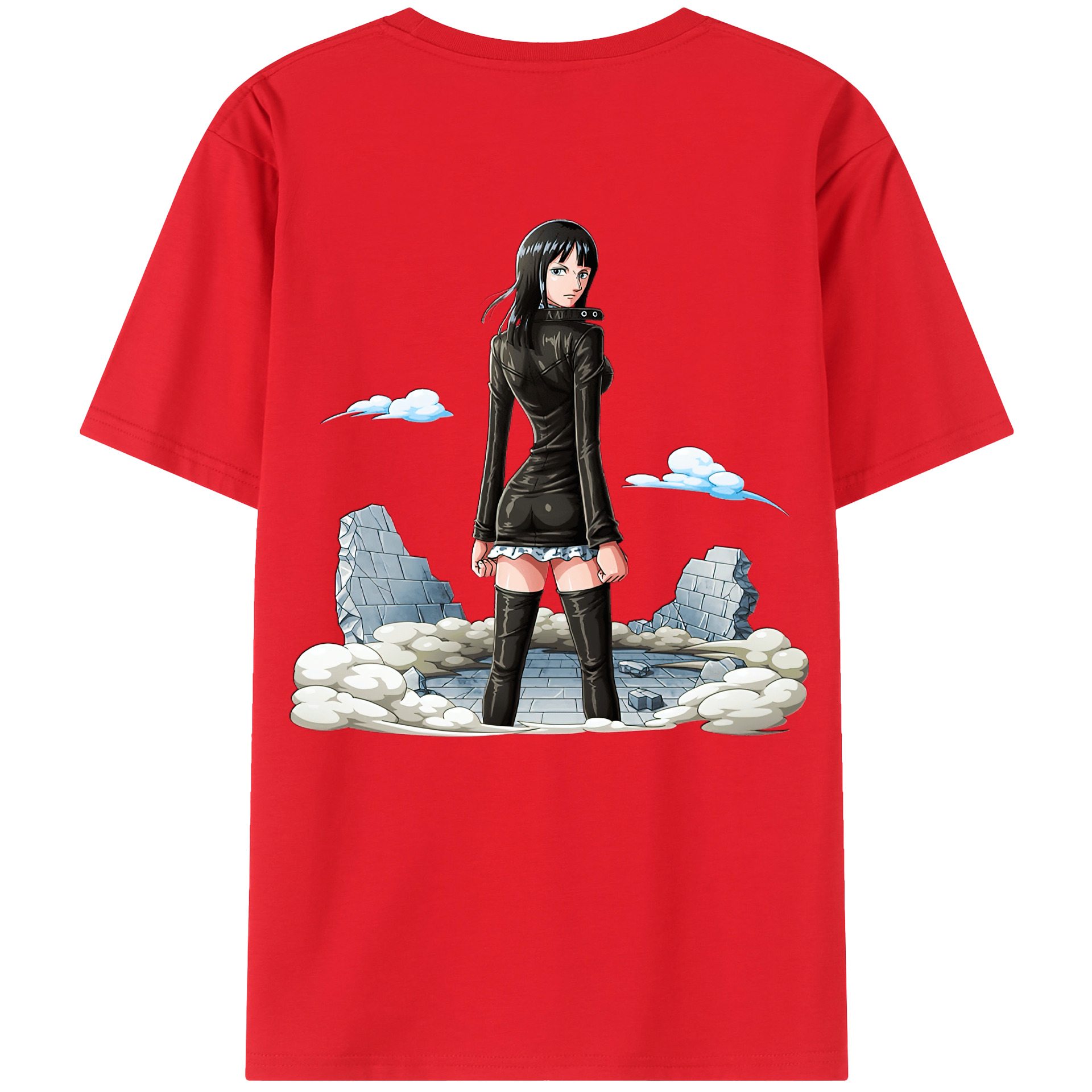 ワンピース ニコ・ロビン ONE PIECE Nico Robin 綿100％半袖Tシャツ（背面プリント）