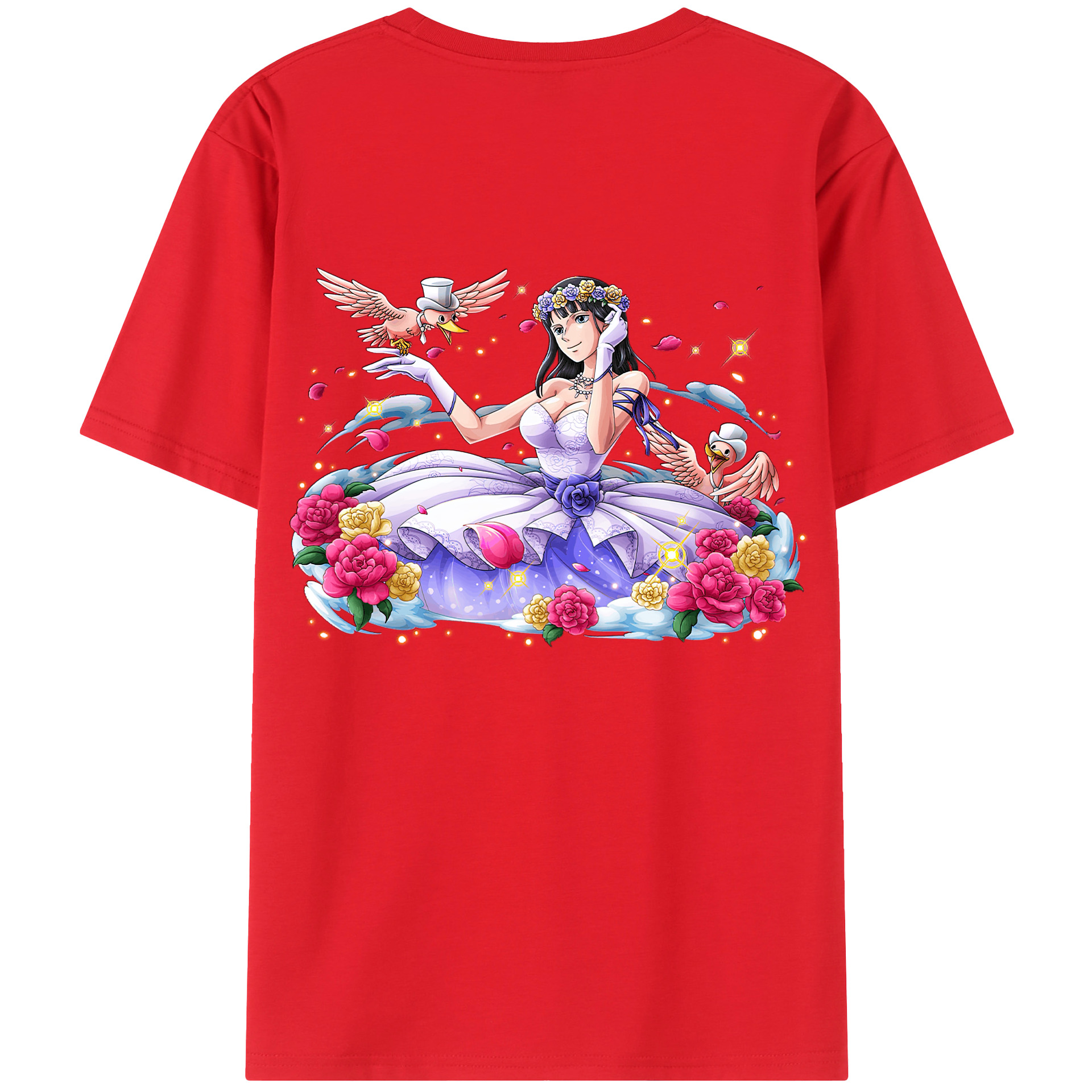 ワンピース ニコ・ロビン ONE PIECE Nico Robin 綿100％半袖Tシャツ（背面プリント）