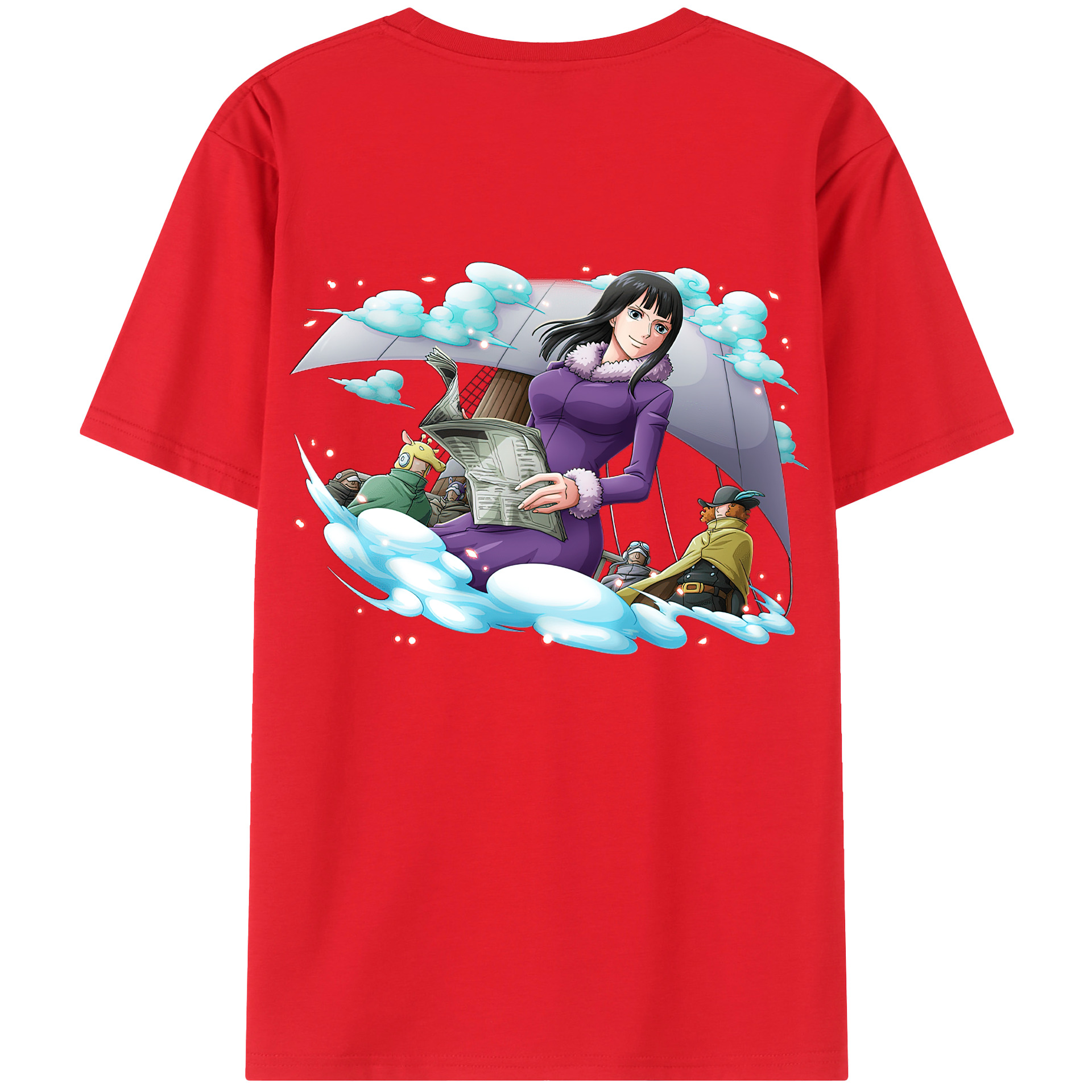 ワンピース ニコ・ロビン ONE PIECE Nico Robin 綿100％半袖Tシャツ（背面プリント）