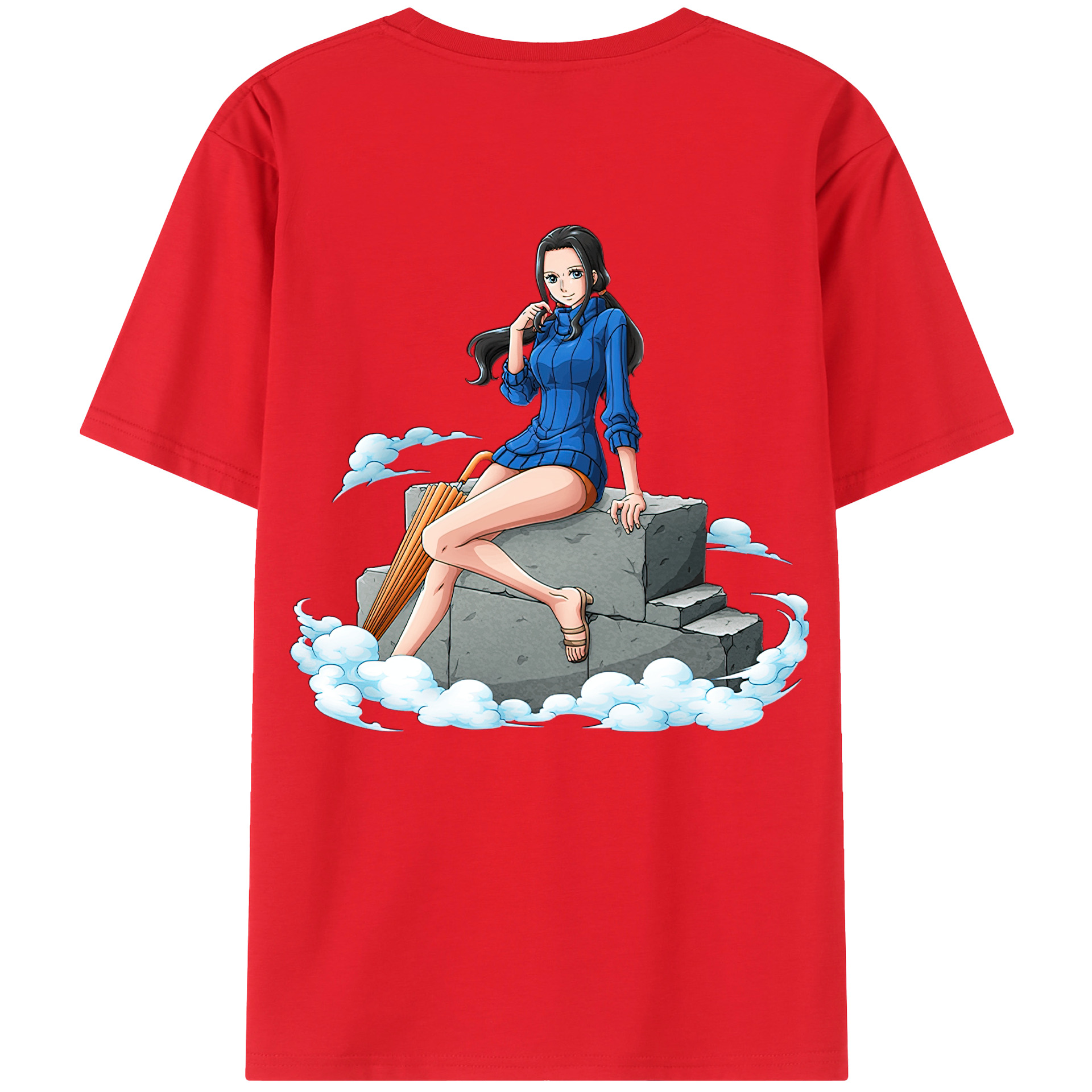 ワンピース ニコ・ロビン ONE PIECE Nico Robin 綿100％半袖Tシャツ（背面プリント）