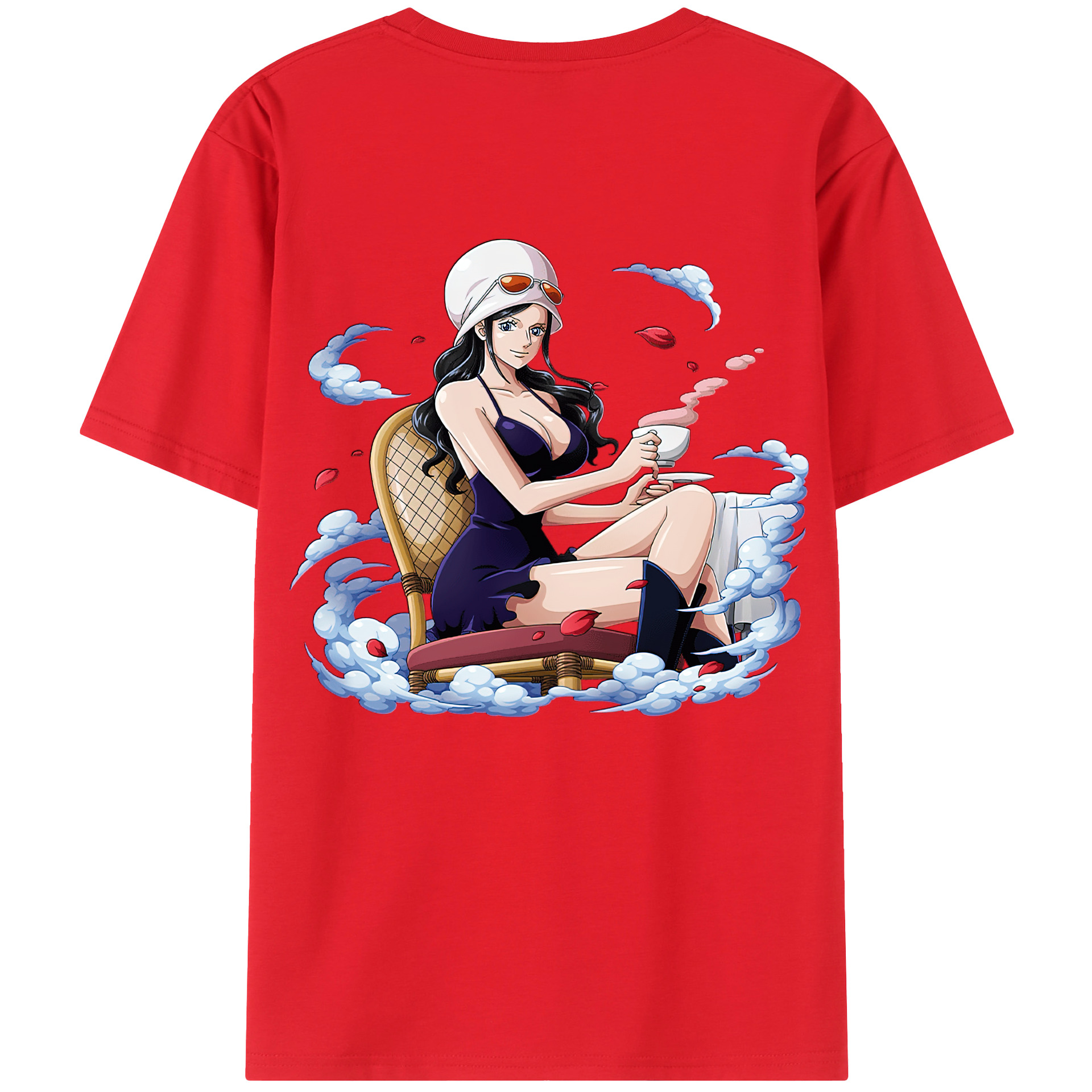 ワンピース ニコ・ロビン ONE PIECE Nico Robin 綿100％半袖Tシャツ（背面プリント）